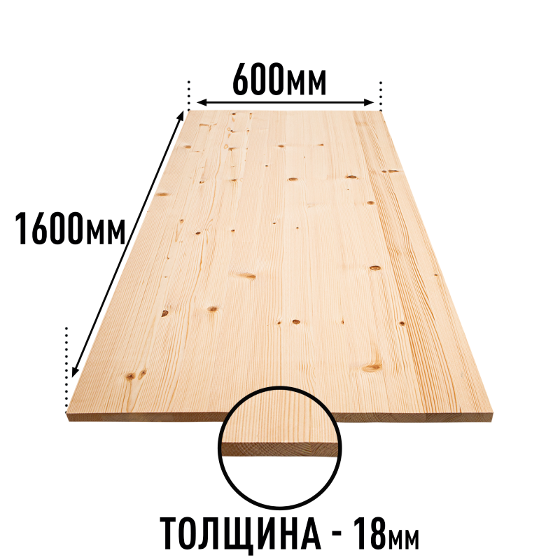 Изображение товара Мебельный щит из хвои ДОМ ДЕРЕВА 60x160 см сорт AB