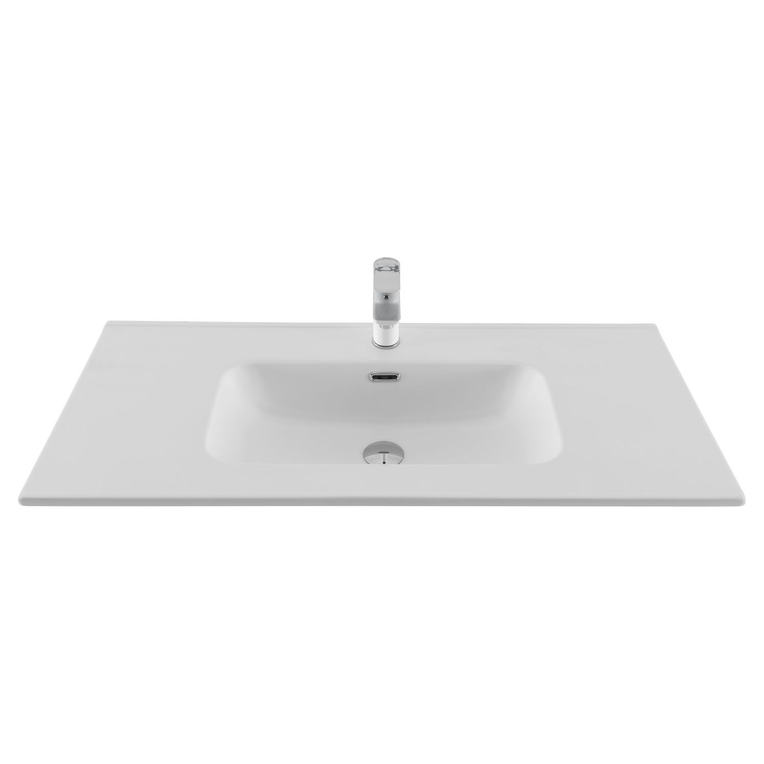 Изображение товара Раковина Aquanet Flat 100 белая матовая прямоугольная 101 см