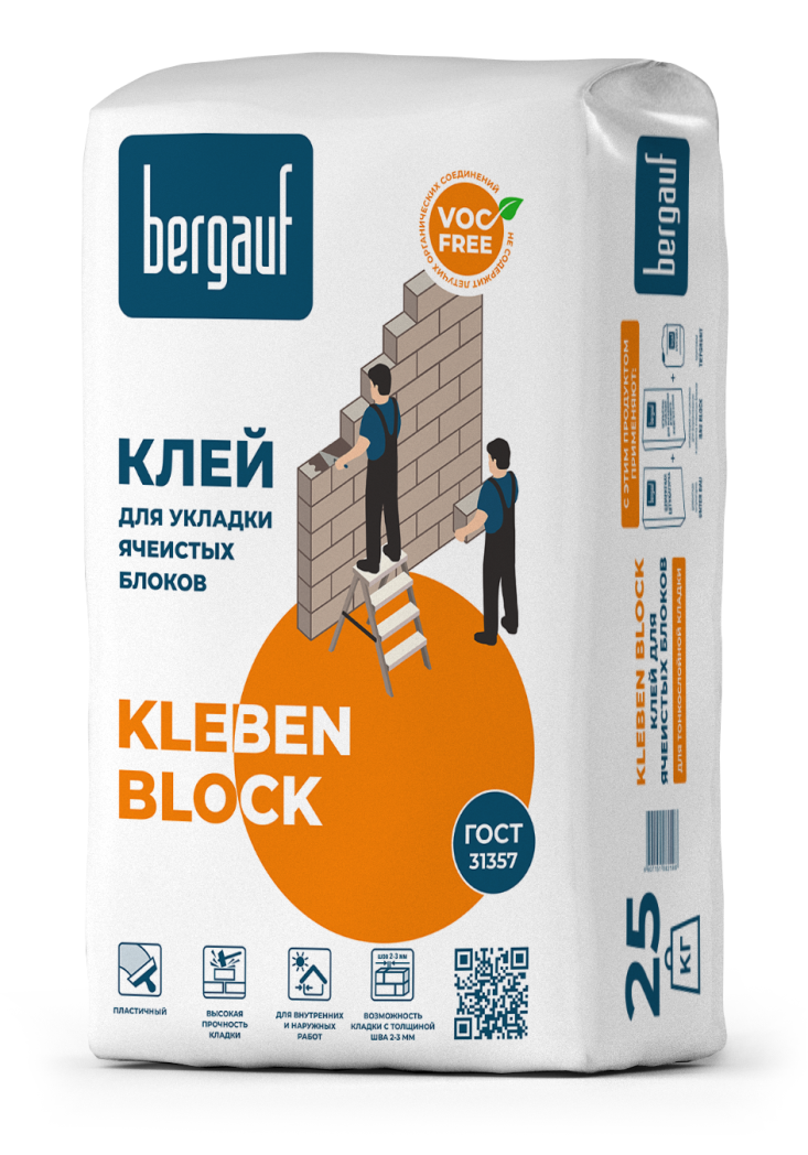 Клей для блоков Bergauf Kleben Block 25 кг