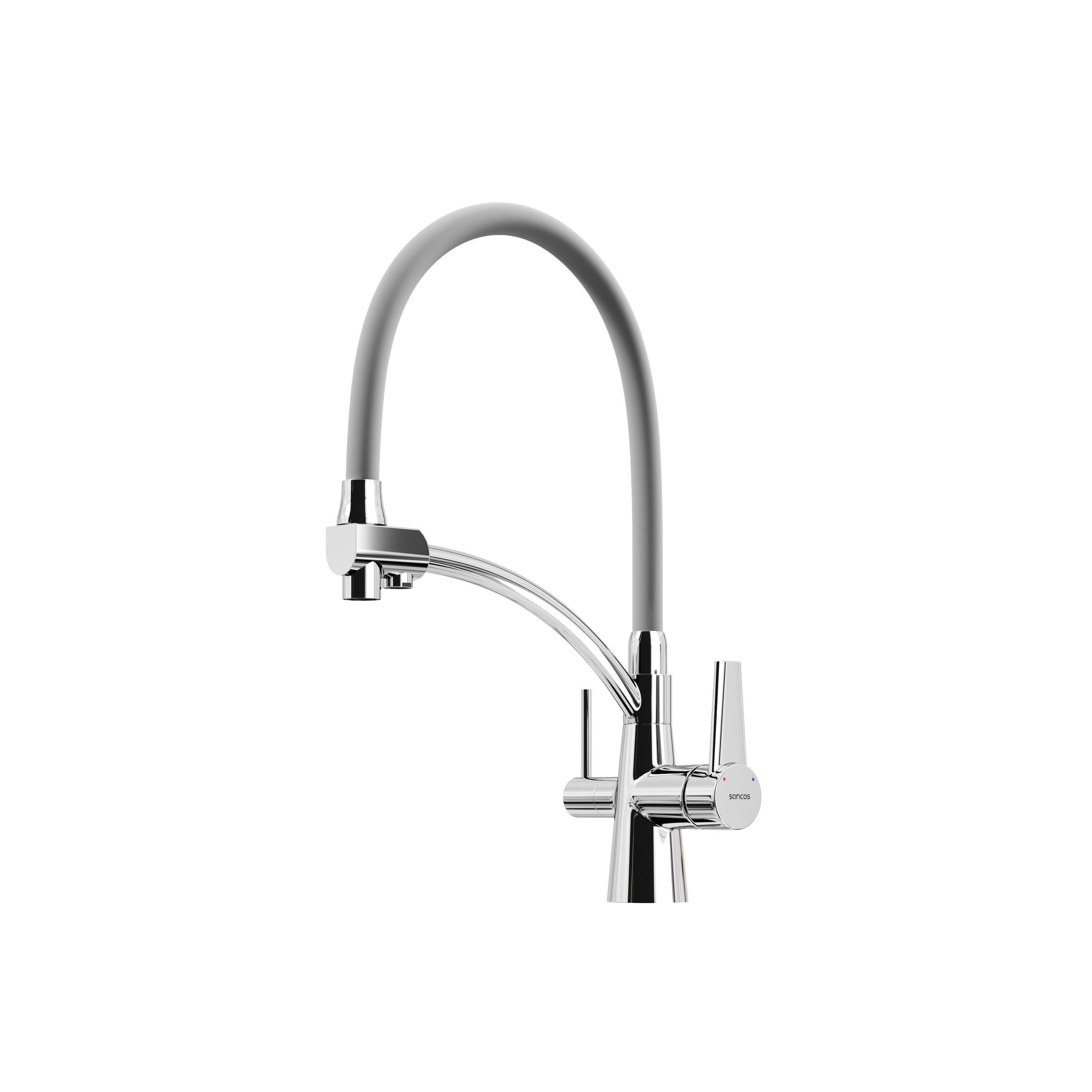 Изображение товара Смеситель для кухни Sancos SC4001CH поворотный излив с аэратором и керамическим картриджем