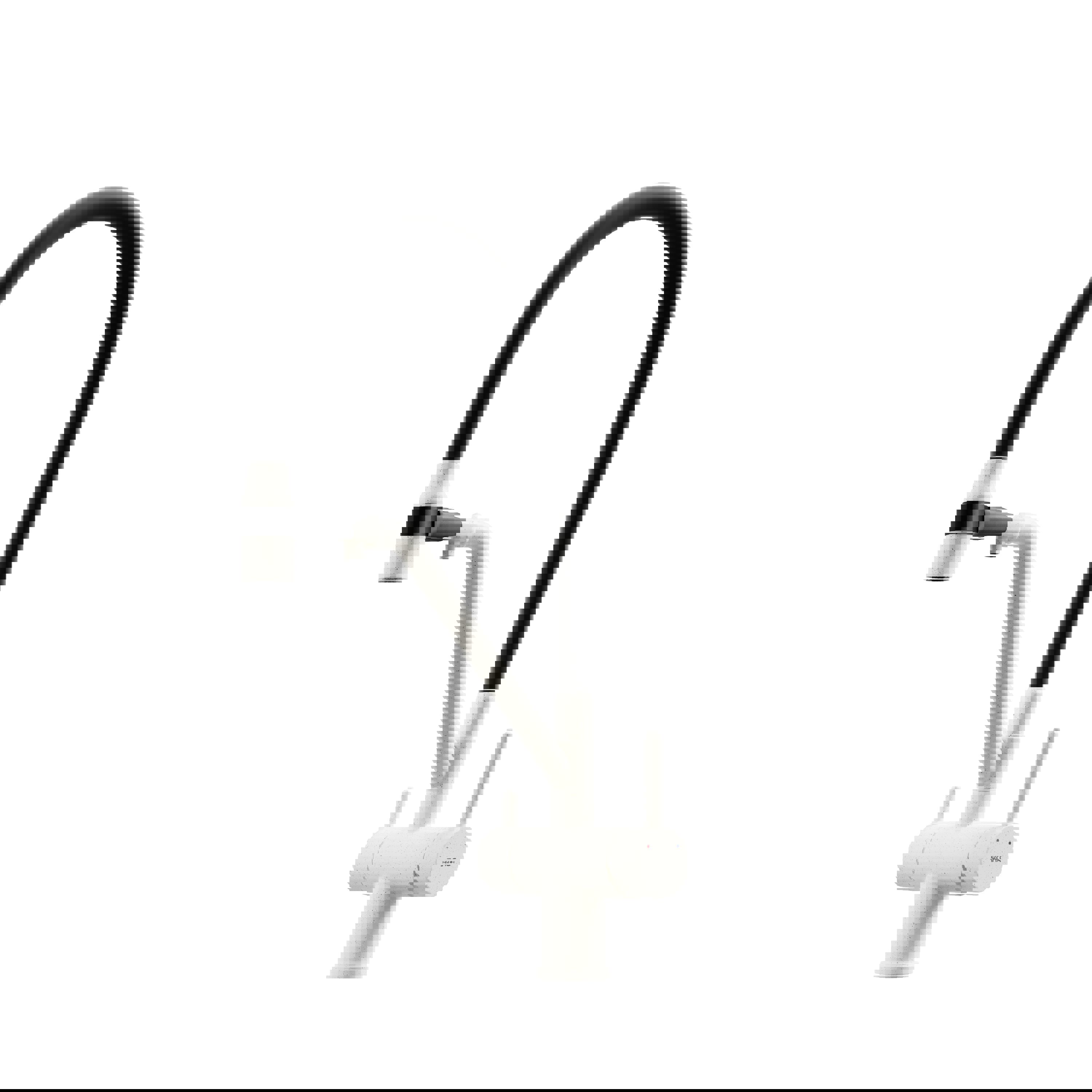 Изображение товара Смеситель для кухни Sancos SC4003GR поворотный излив 22.5 см белый черный