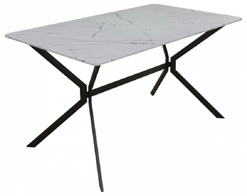 Изображение товара Стол обеденный Hesby Evoke Enigma прямоугольный 140x80 см светло-серый/черный