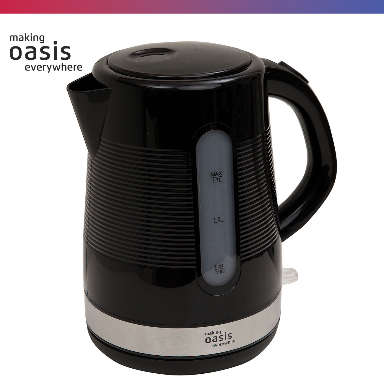 Изображение товара Электрический чайник 1.7 л MAKING OASIS EVERYWHERE K-1PB черный пластик