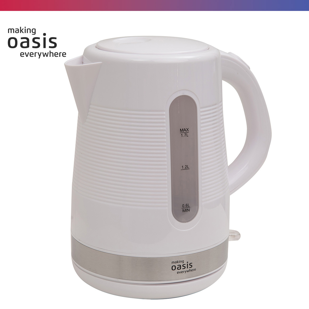 Изображение товара Электрический чайник 1.7 л MAKING OASIS EVERYWHERE K-1PW белый пластик