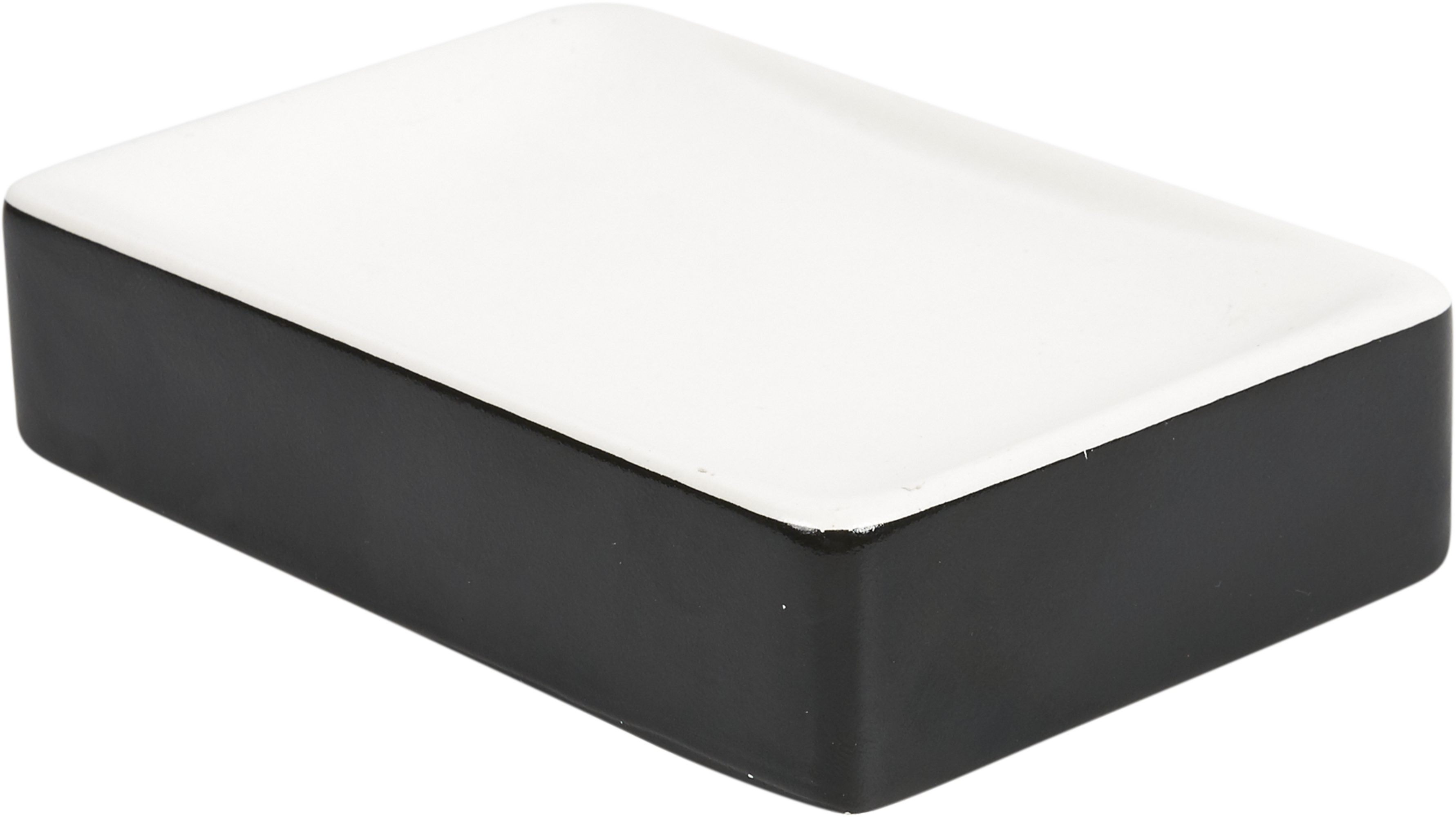 Изображение товара Элегантная керамическая мыльница Fixsen Text черно-белая