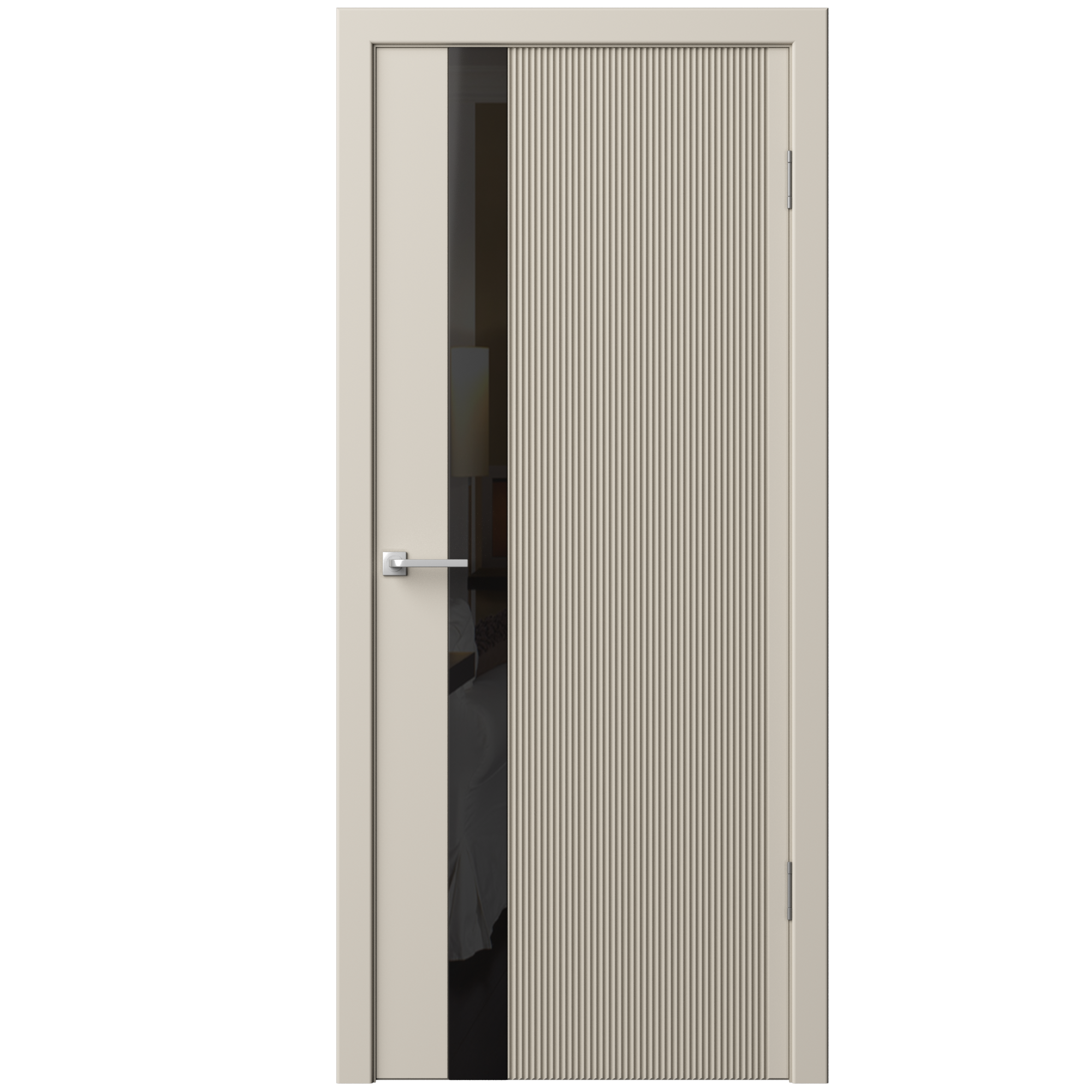 Изображение товара Межкомнатная стеклянная дверь Синди-5 40x200 см эмаль мокко Россия