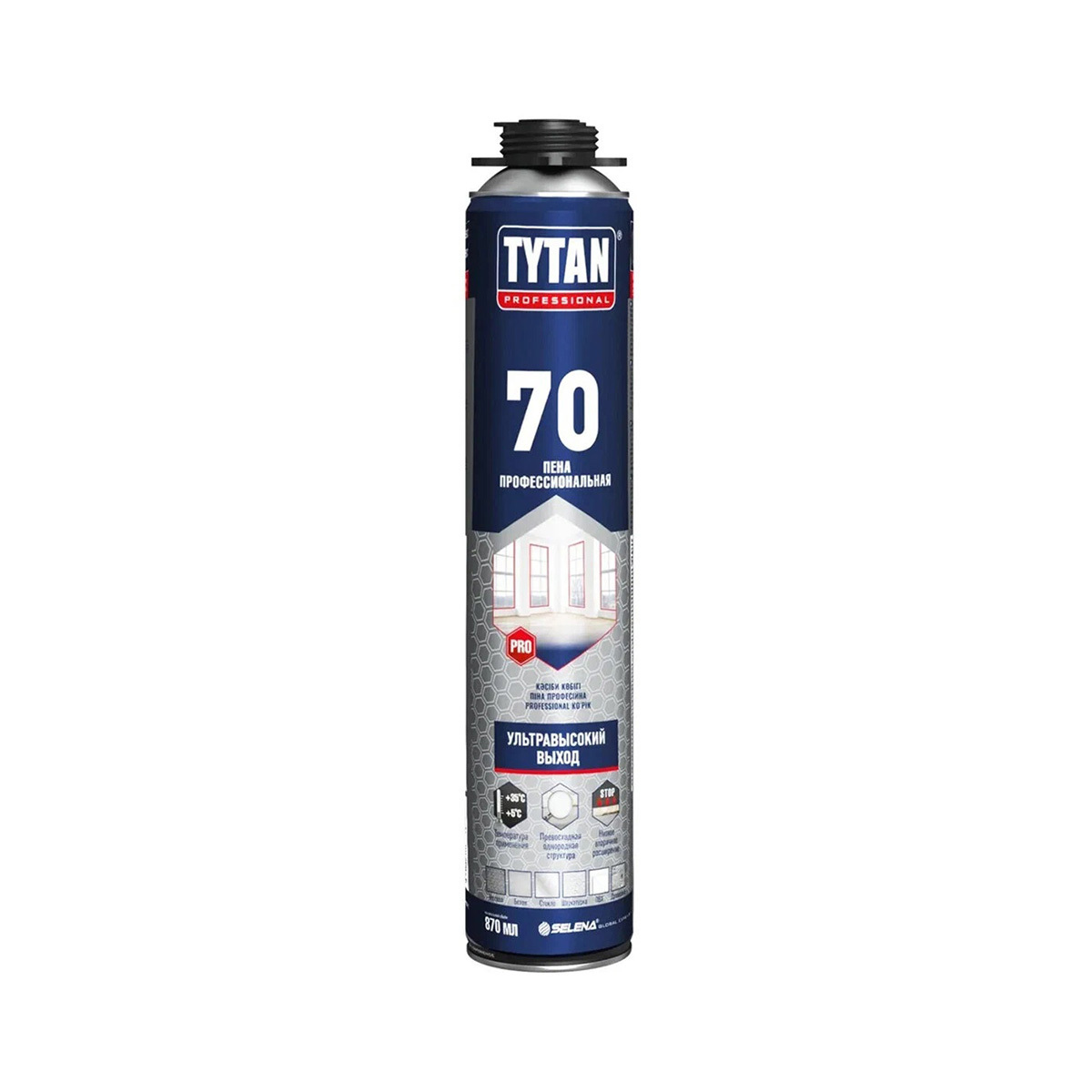 Изображение товара Пена монтажная профессиональная Tytan 55л, летняя, окрашиваемая 670 мл Изображение товара Пена монтажная профессиональная Tytan 55л, летняя, окрашиваемая 670 мл