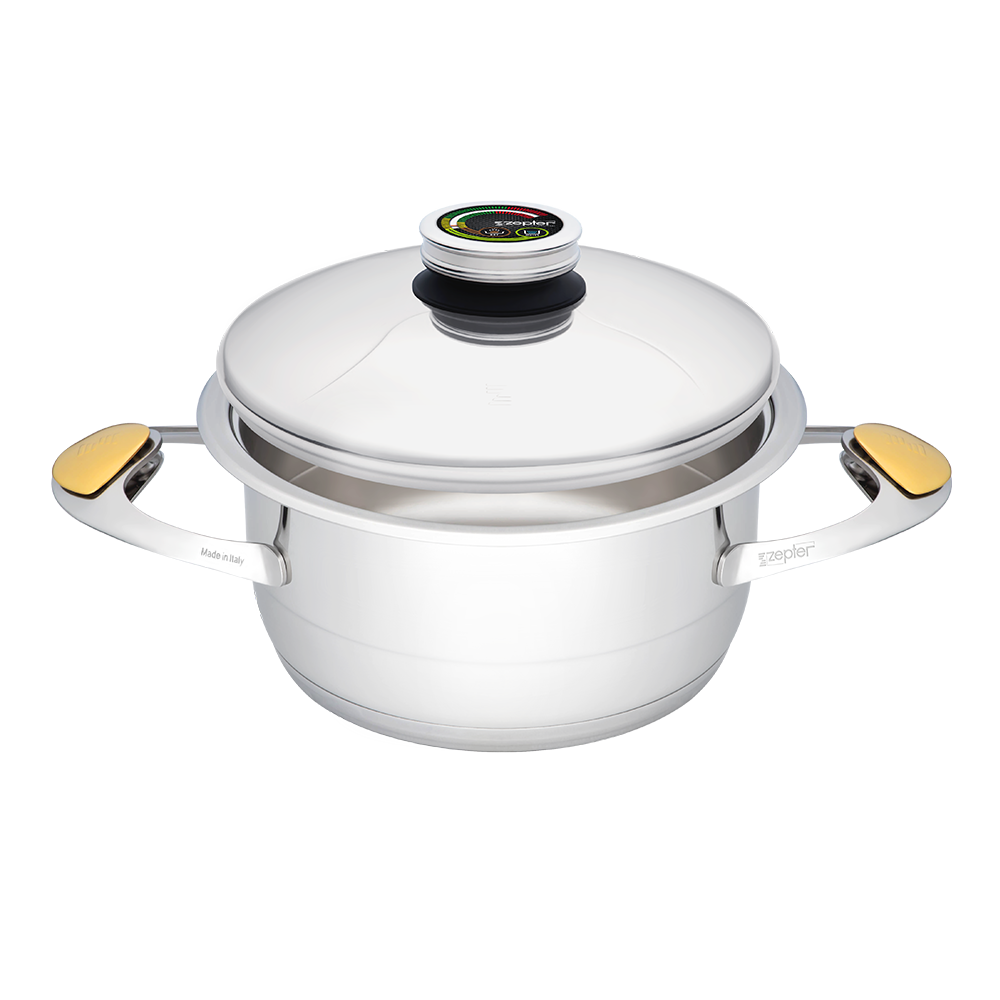 Изображение товара Кастрюля Zepter 3 л с крышкой и термоконтроллером из нержавеющей стали Italy