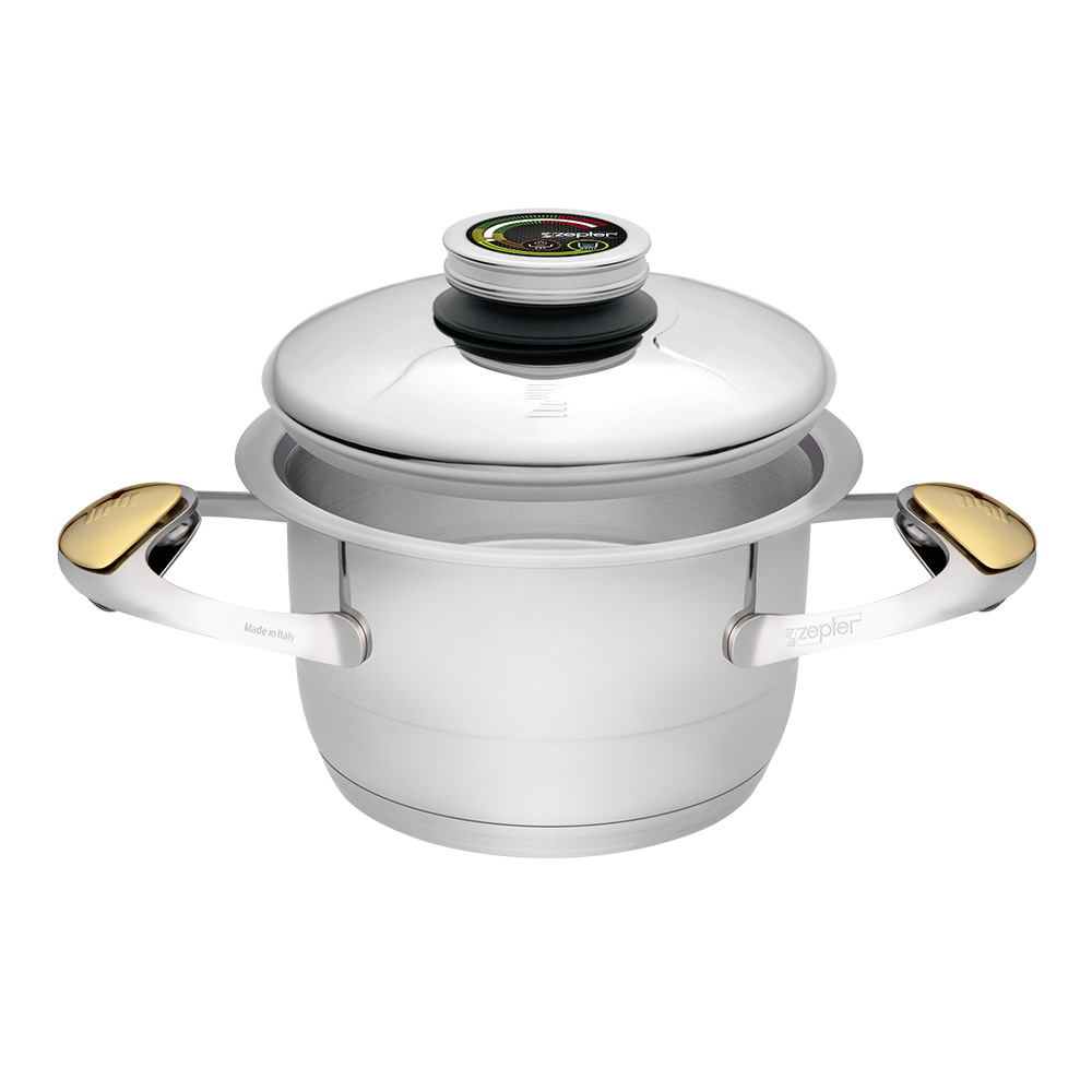 Изображение товара Кастрюля с крышкой Zepter Masterpiece 2л нержавеющая сталь с термоконтроллером
