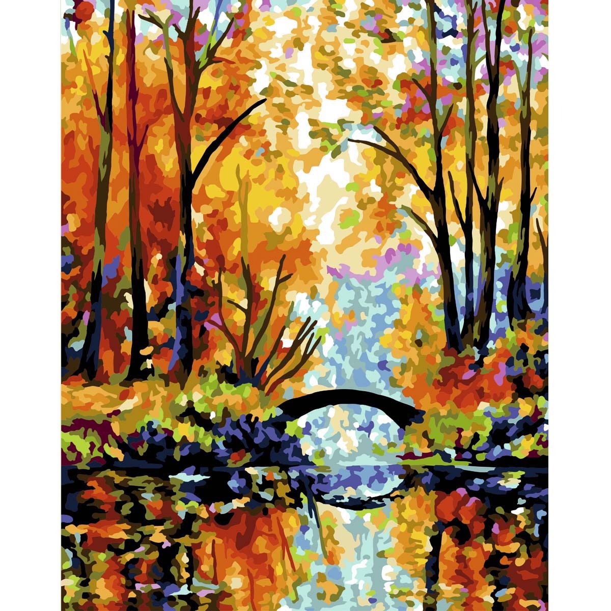 Изображение товара Картина по номерам Краски осени Теплая встреча 40x50 см