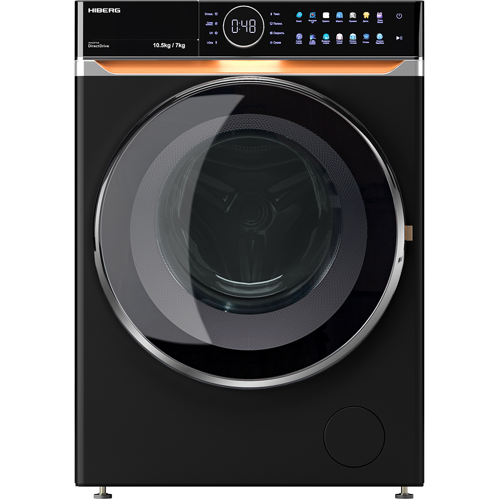 Изображение товара Стиральная машина с сушкой Hiberg i-DDQ10 10 кг 7 кг черный матовый