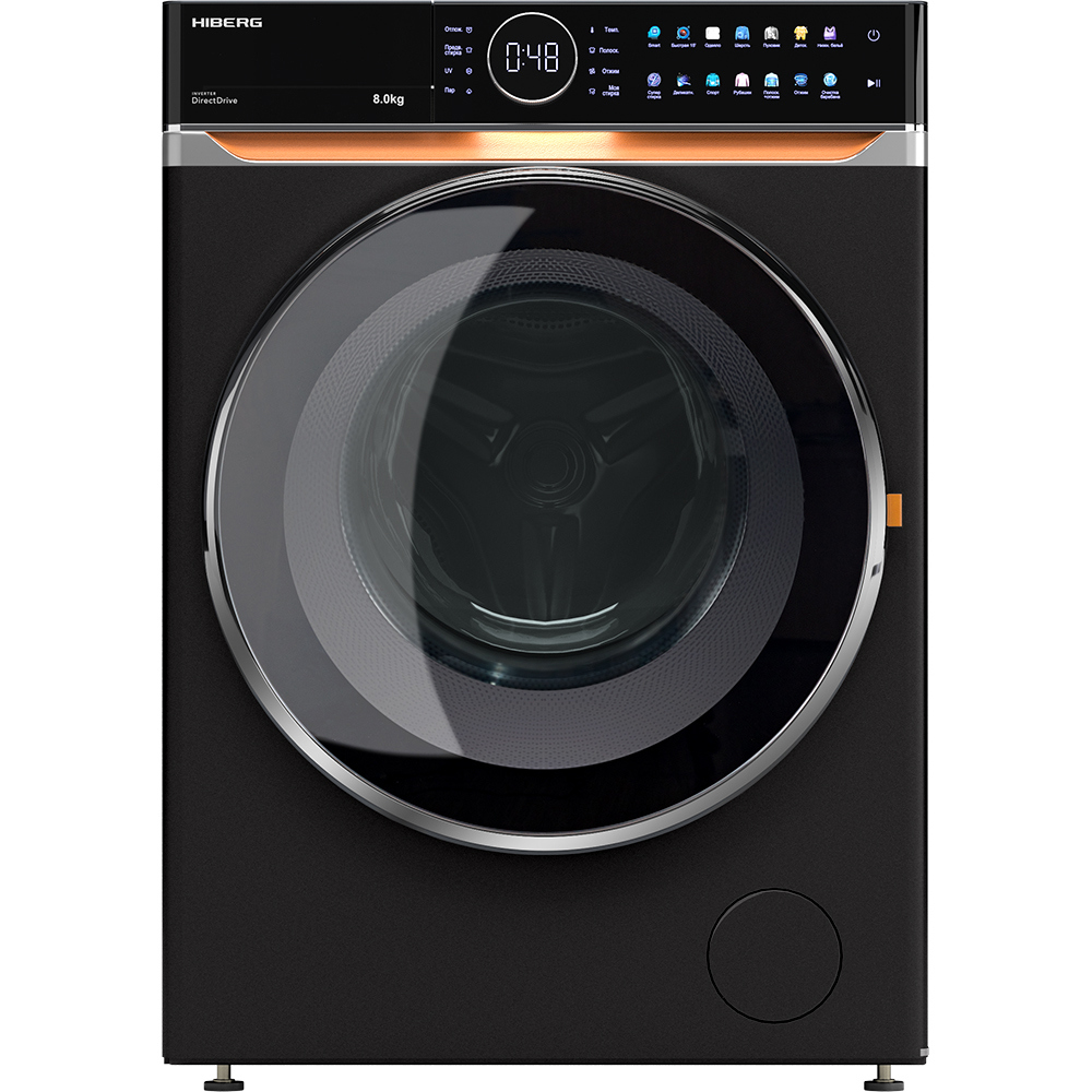 Изображение товара Современная стиральная машина Hiberg i-DDQ10 - 814 B черный матовый 8 кг