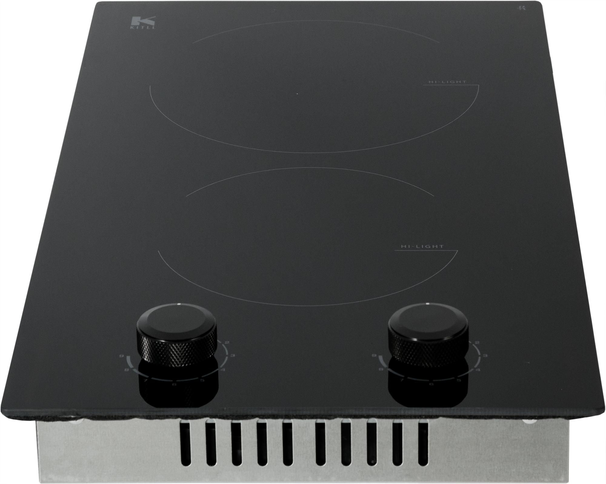 Электрическая варочная панель Kitll KHH 3002 BLACK 30 см 2 конфорки цвет чёрный - 2