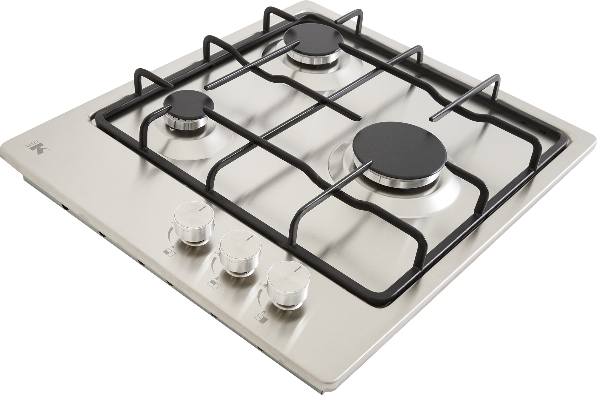 Газовая варочная панель Kitll KGS 4501 INOX 45 см 3 конфорки цвет нержавеющая сталь - 3
