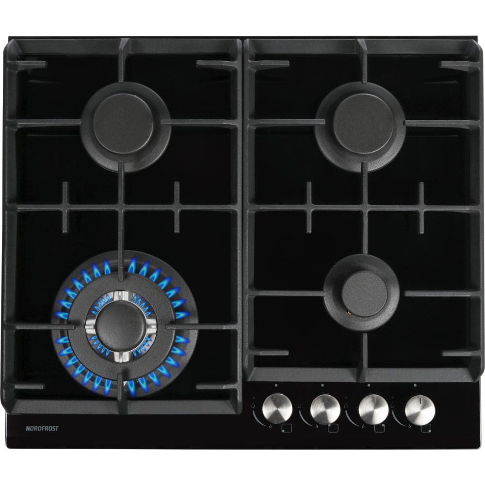 Изображение товара Газовая варочная панель Nordfrost HM 6044 W 4 конфорки белое стекло встроенная
