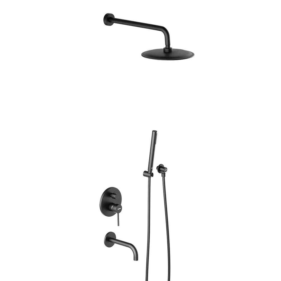 Изображение товара Душевая система DAMIXA Scandinavian Pure 936510300 встраиваемая черная матовая