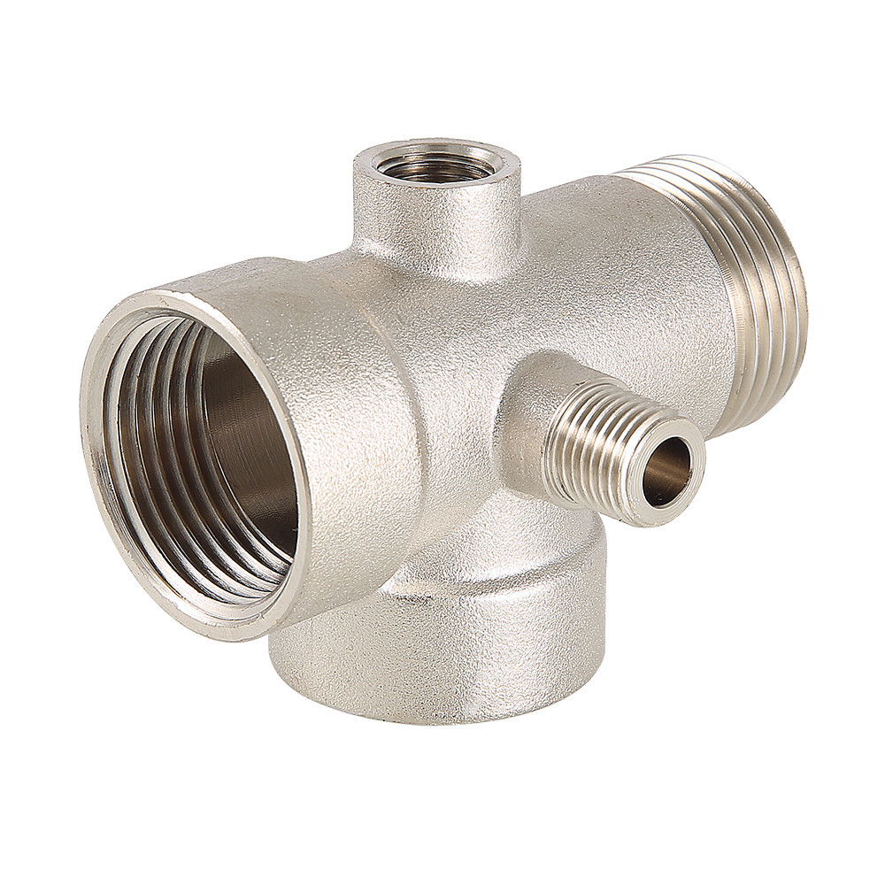 Изображение товара Фитинг пятиходовой латунный Valtec 1"x1"x1"x1/4"x1/4" для водоснабжения