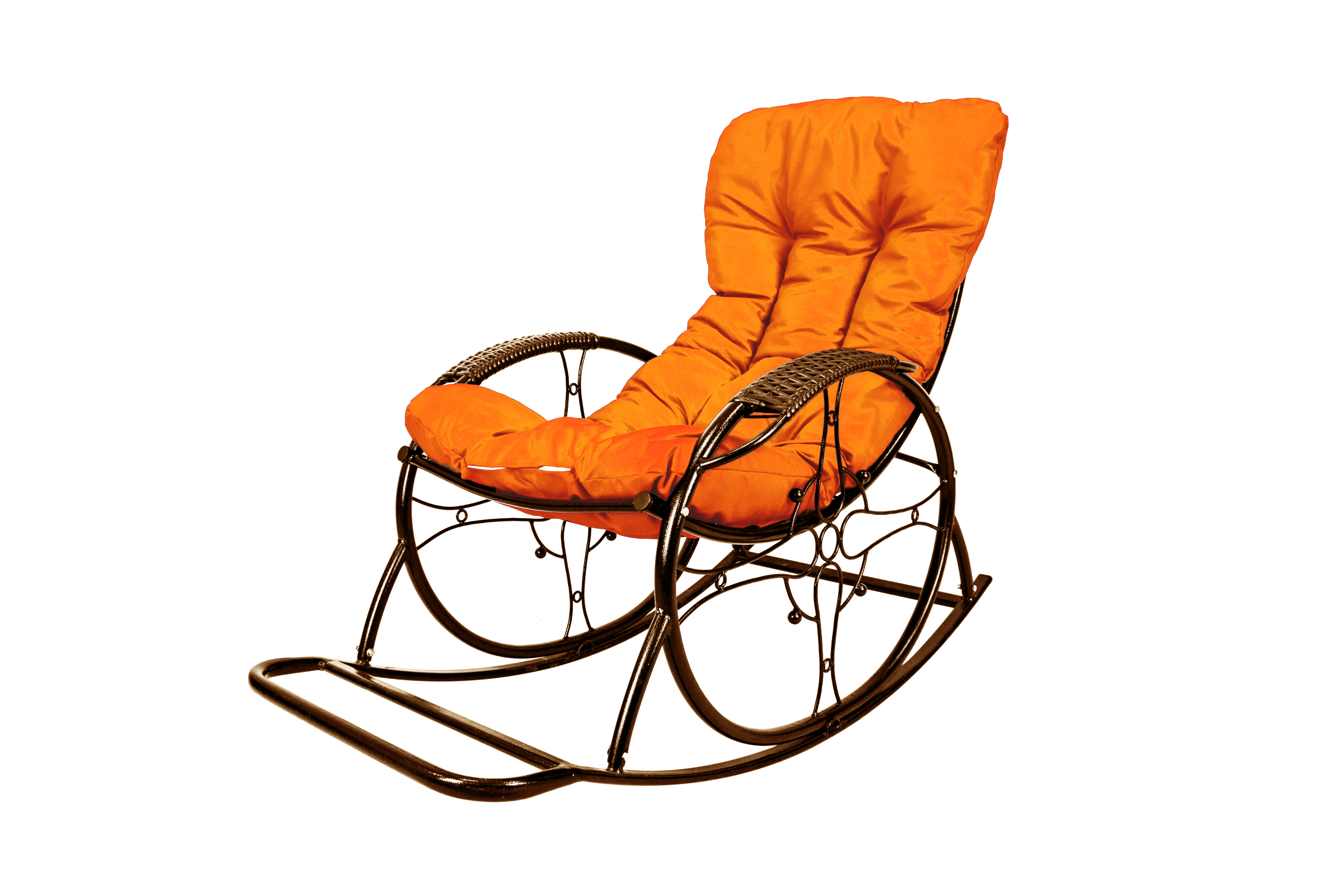 Изображение товара Кресло-качалка M-group Люкс из искусственного ротанга с металлическим каркасом