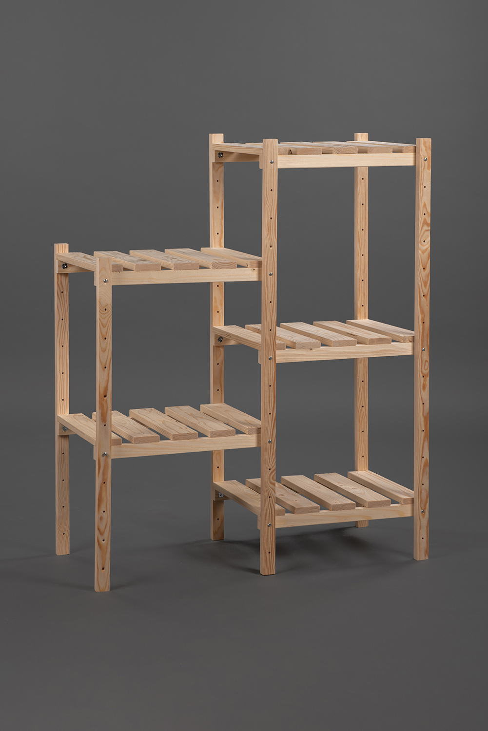 Изображение товара Деревянный стеллаж Ёлки-палки 83x87x31 см регулируемые полки Россия