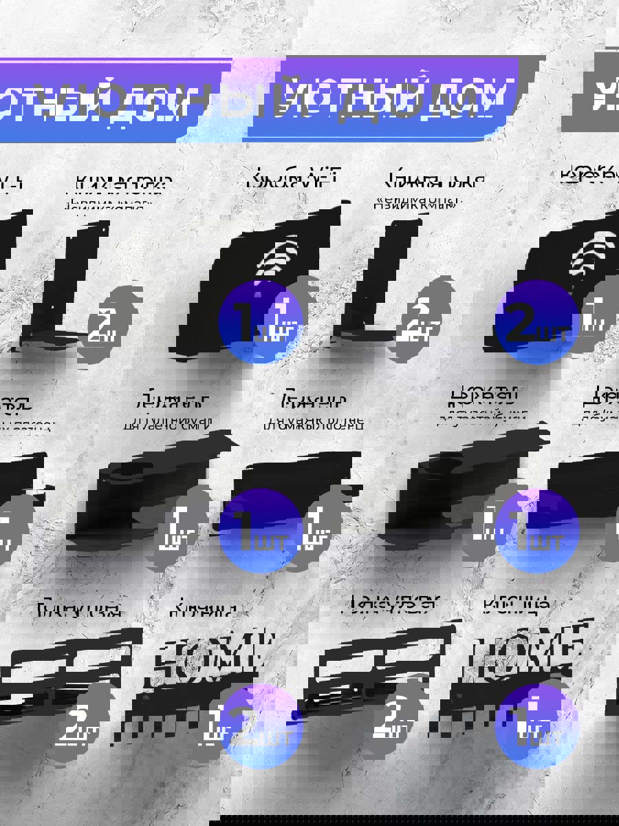 Изображение товара Настенная полка ILlKPRO Набор секционных Ilikpro 25.5x8 см черный Изображение товара Настенная полка ILlKPRO Набор секционных Ilikpro 25.5x8 см черный