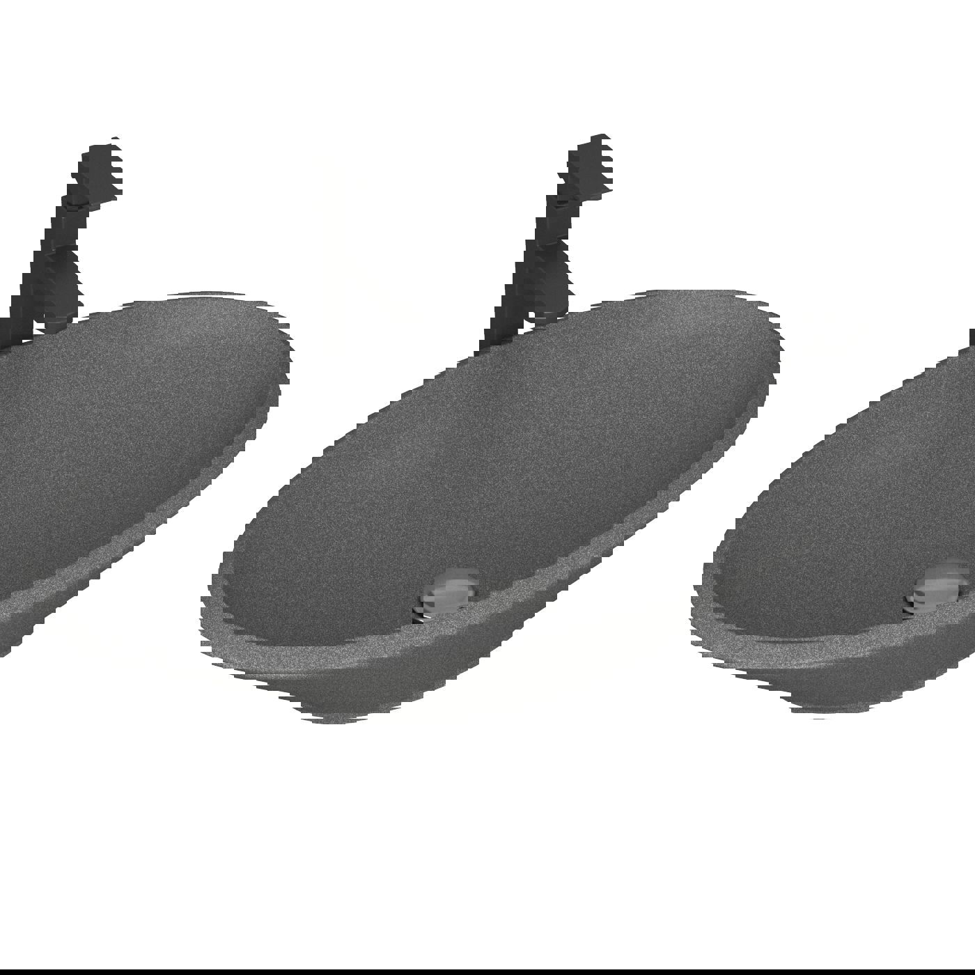 Изображение товара Раковина накладная BAUEDGE Nimb XMY0104 69.4см черный/серый металлик