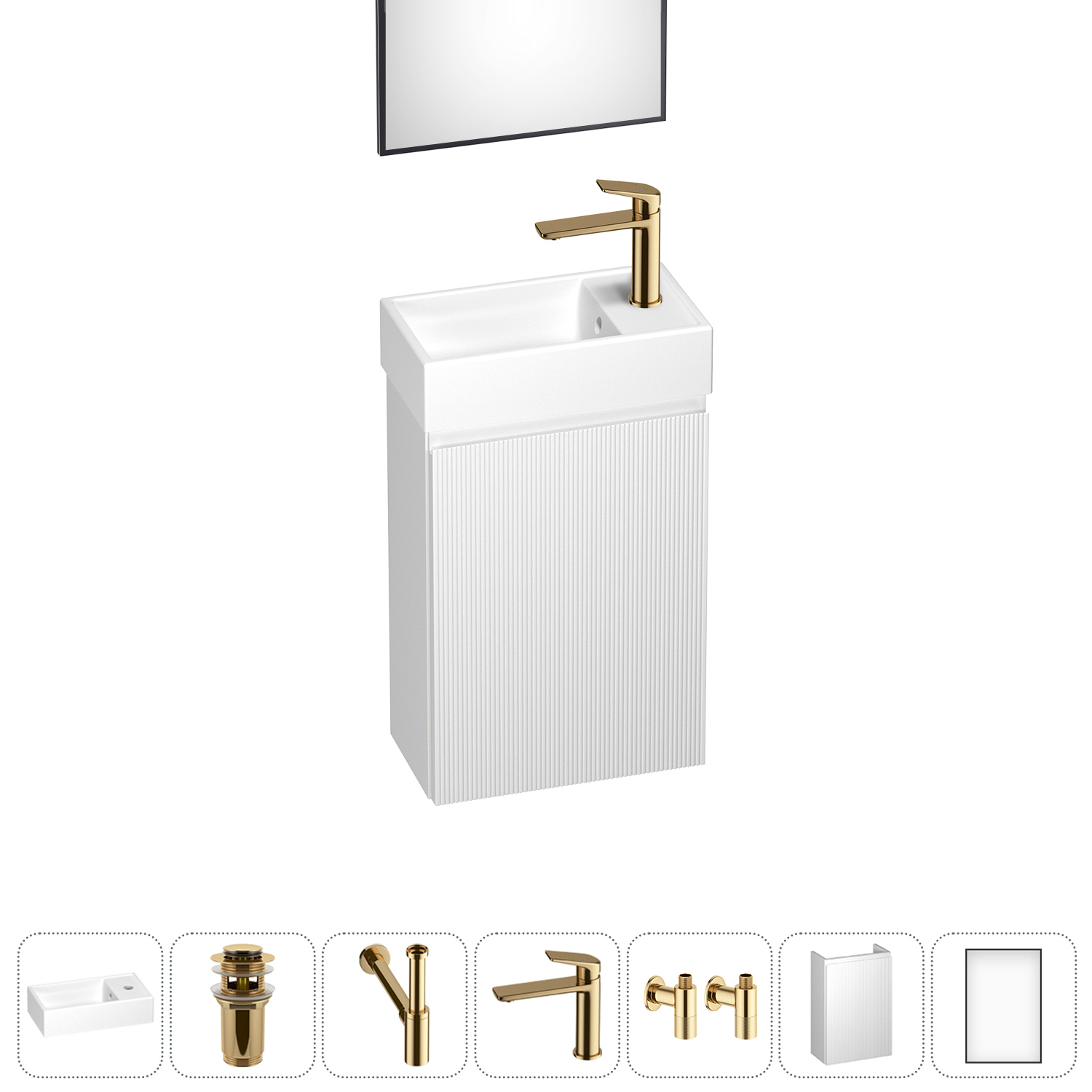 Изображение товара Тумба с раковиной подвесная Wellsee WC Area 202010477 40 см