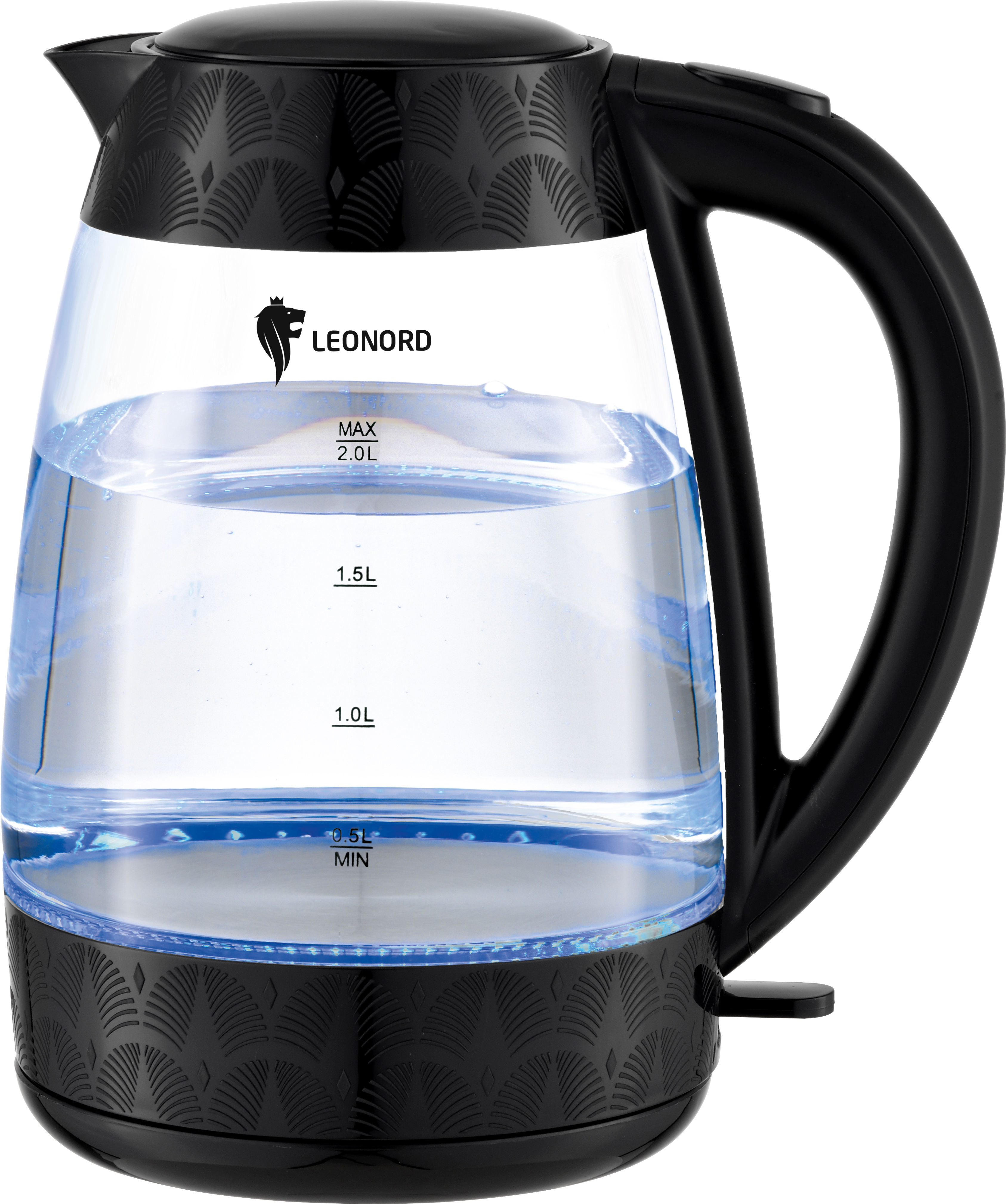 Изображение товара Электрический чайник 2 л Leonord LE-1519 стекло цвет черный