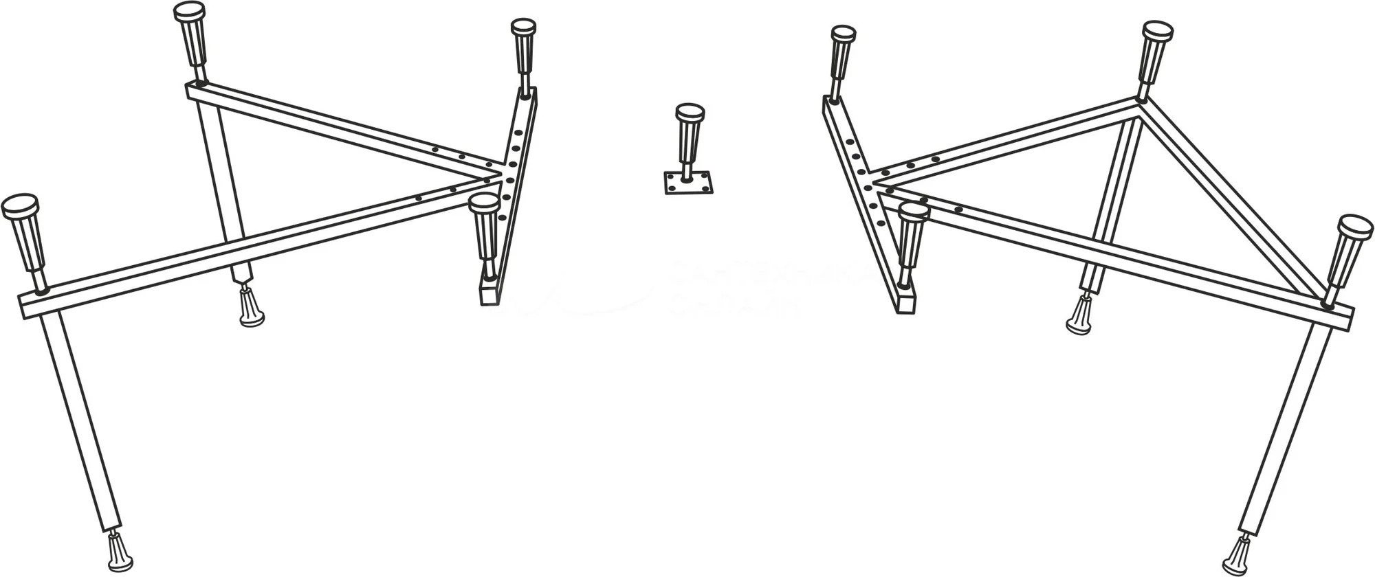Изображение товара Каркас ванны EXCELLENT MR-20 для ванны 118 см, темно-серый
