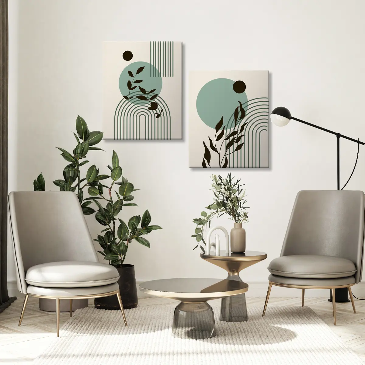 Картина модульная Ботаника 40x50 см 2 шт. - 3