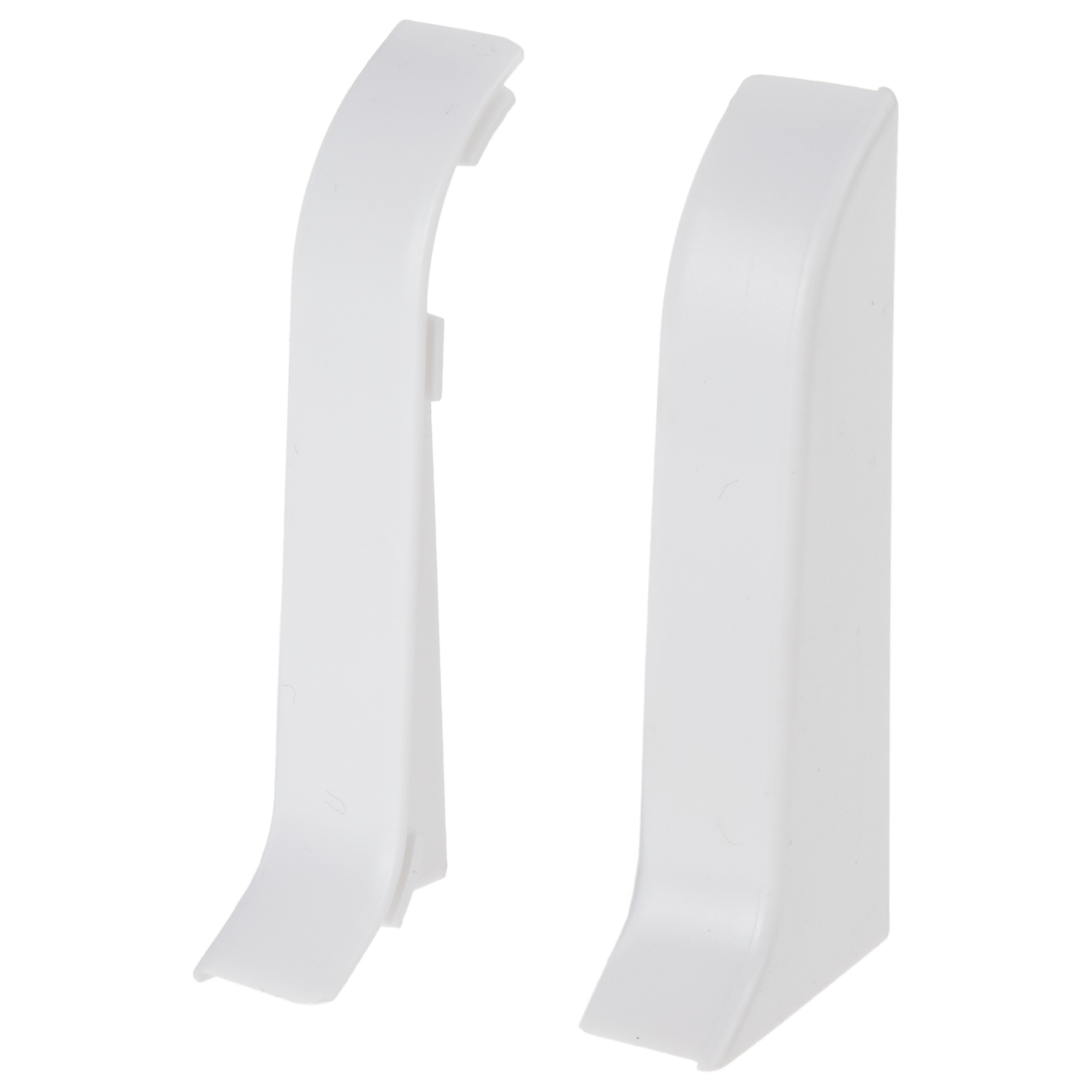 Заглушка для плинтуса левая и правая «Белый», 58 мм,