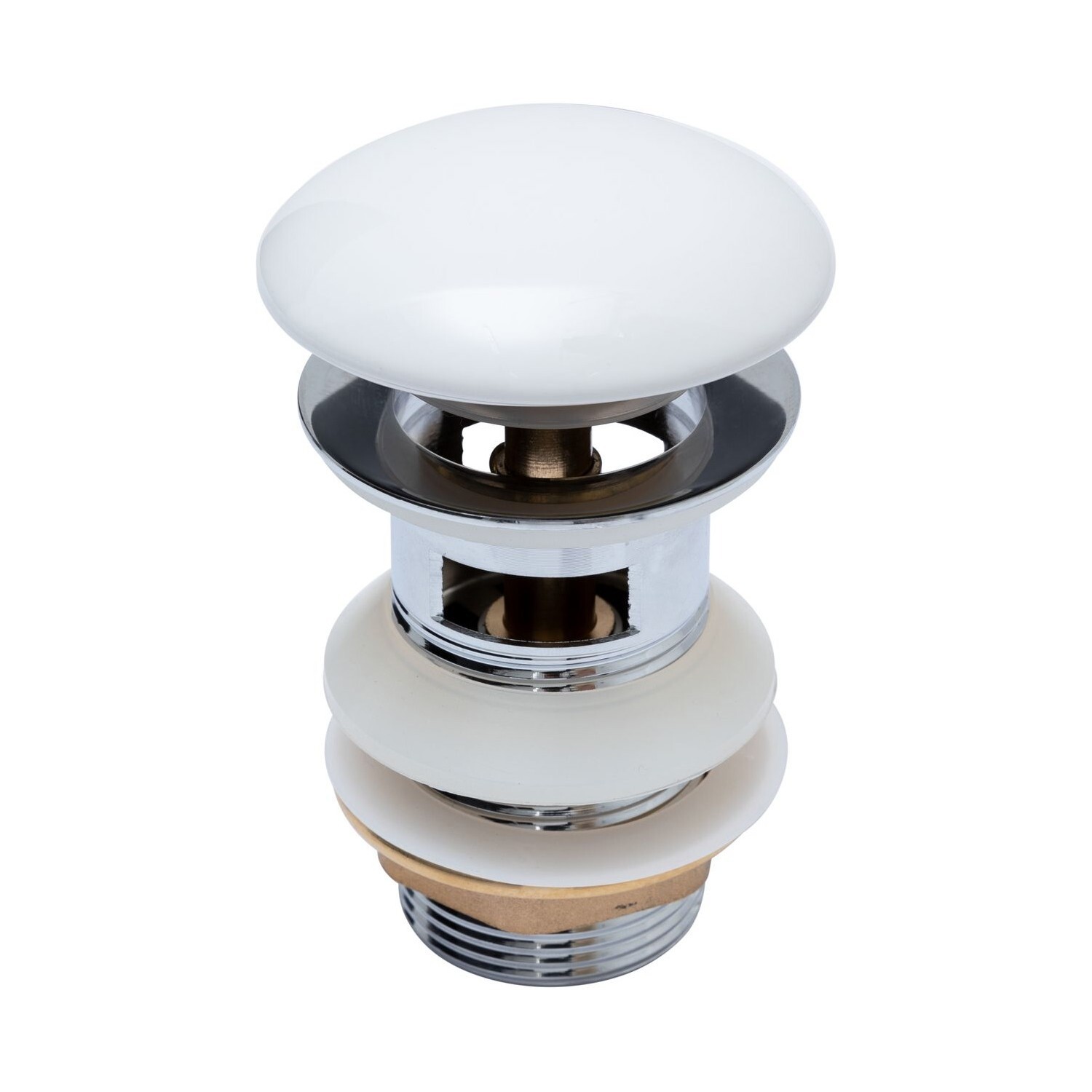 Изображение товара Донный клапан для ванны Aquanet 00333927 80 см ø50 с тросиком цвет белый