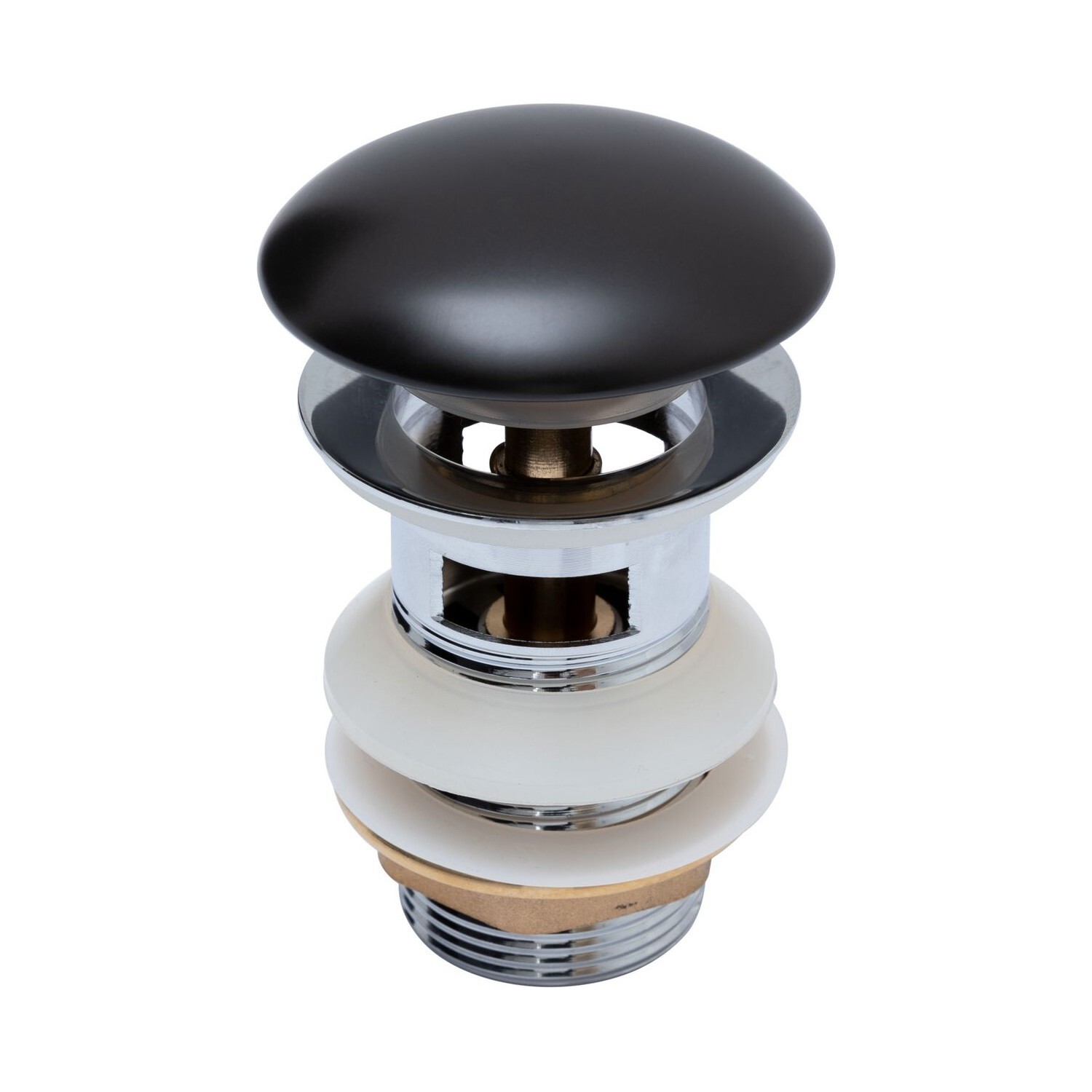 Изображение товара Донный клапан для ванны Aquanet 80 см ø50 цвет черный с тросиком