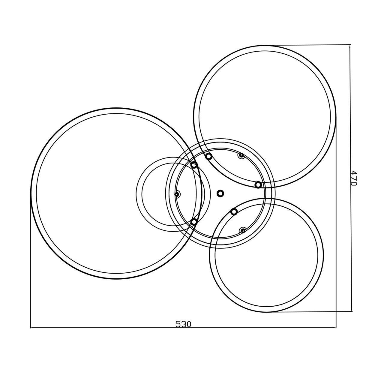 Изображение товара Люстра потолочная светодиодная Escada Misam 10227/5 с пультом управления регулируемый белый свет цвет черный