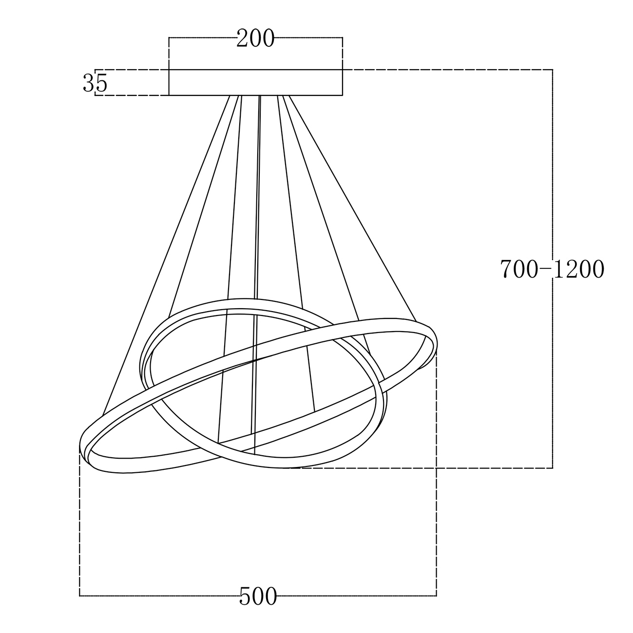 Изображение товара Люстра подвесная светодиодная Escada Euler 10228/2 с пультом управления