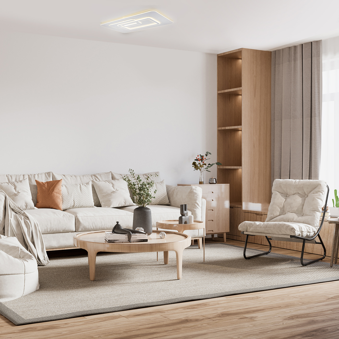Изображение товара Люстра потолочная светодиодная Escada Rung 10294/3 с пультом регулировки света белый