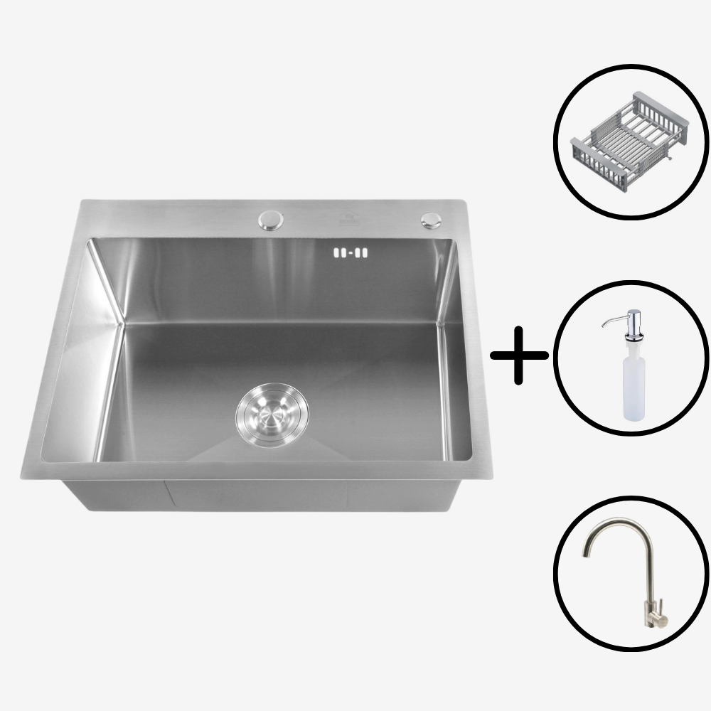 Изображение товара Мойка для кухни Big House HD6045-KDS 60x45 см с комплектом аксессуаров