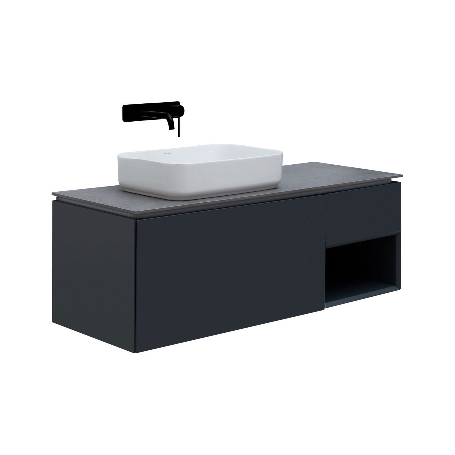 Изображение товара Тумба Allen Brau Infinity 119.2 см Черная с двумя ящиками