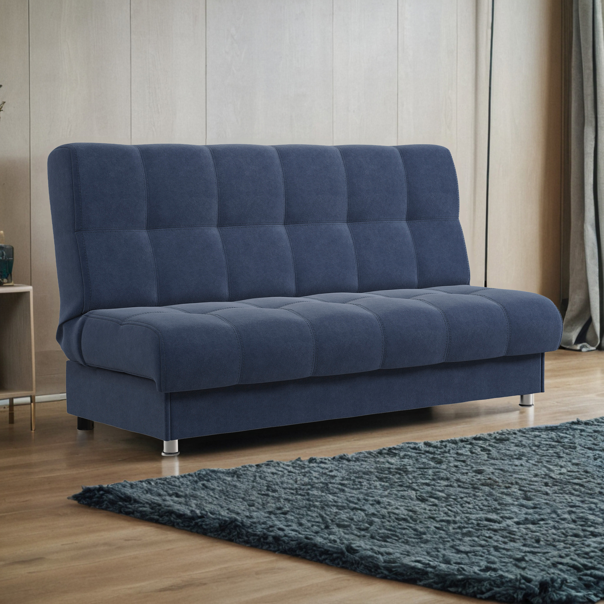 Изображение товара Диван Шарм-дизайн бп 198x91x90 см велюр цвет синий