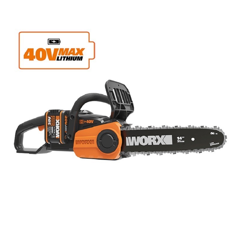 Изображение товара Аккумуляторная цепная пила Worx WG384E 40 В 35 см 2x2 Ач АКБ и ЗУ в комплекте