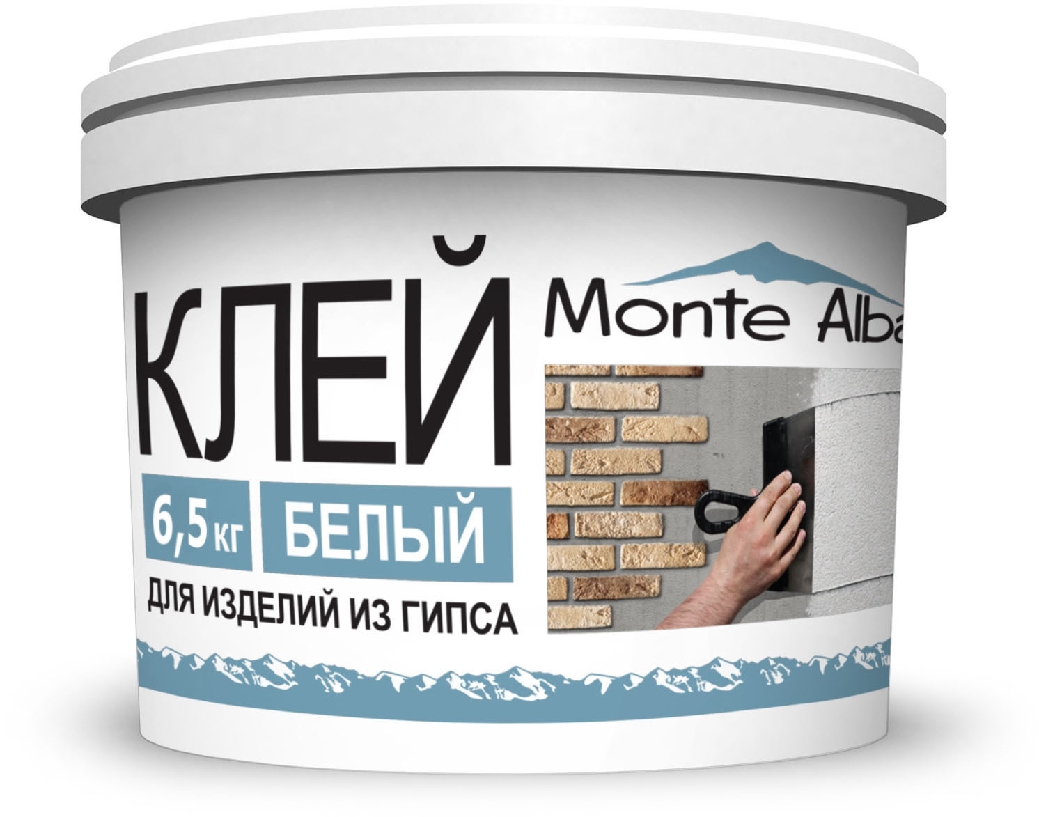 Изображение товара Клей для гипсовой плитки Monte Alba 6. 5 кг - влагостойкий, быстросхватывающийся