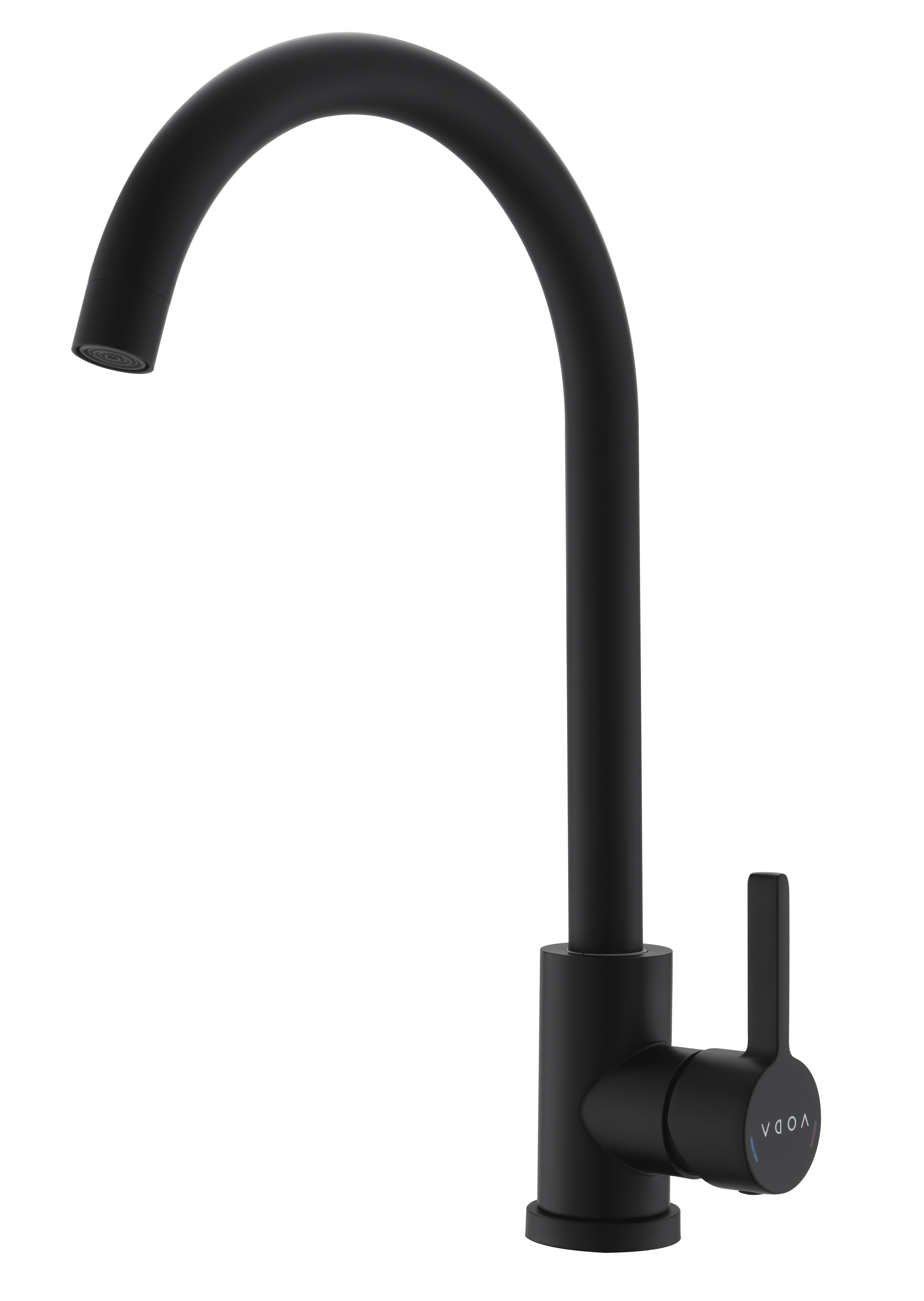 Изображение товара Смеситель для кухни Voda K 55B поворотный излив 25.5 см черный