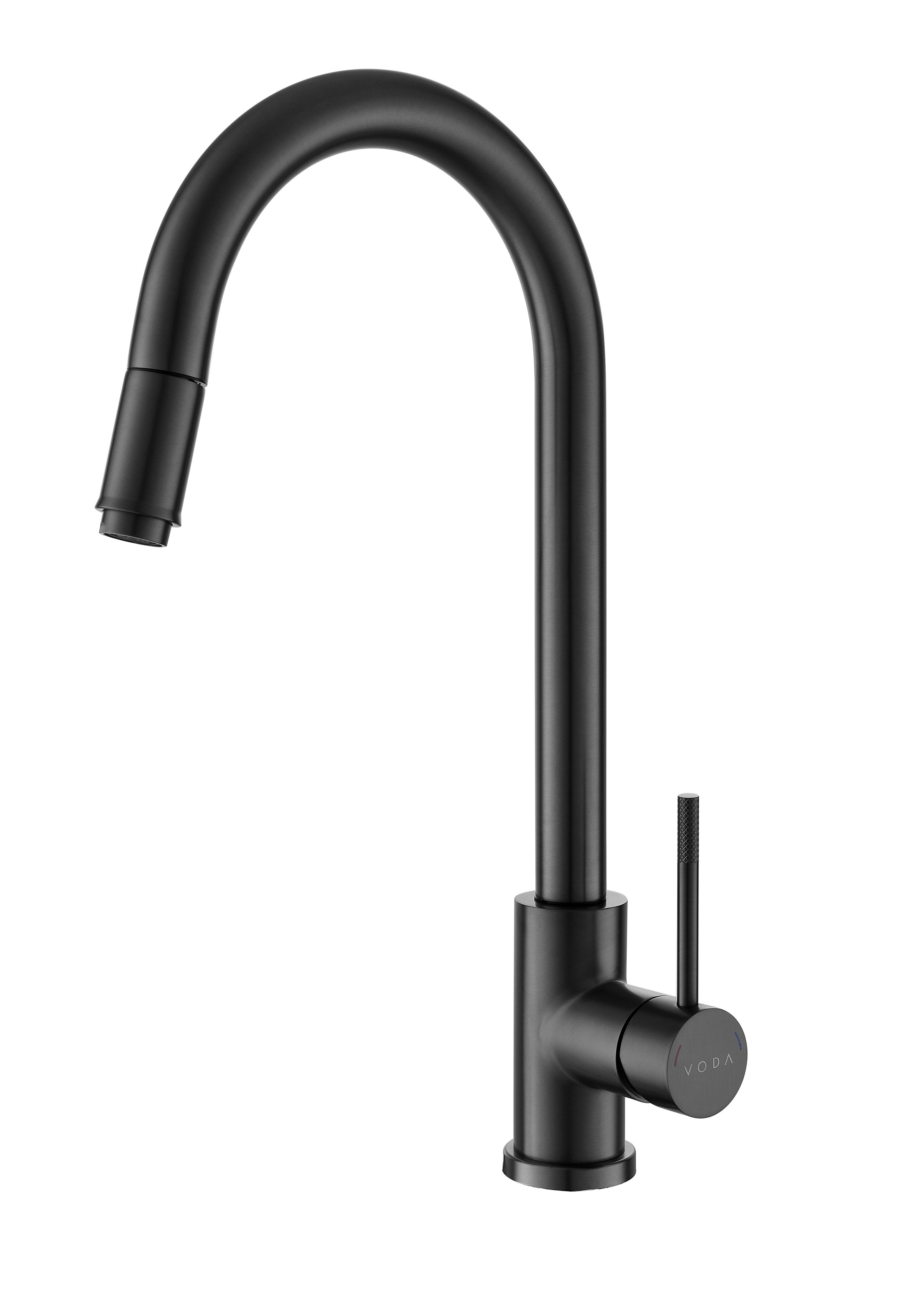 Изображение товара Смеситель для кухни Voda Vessel Gun Metal выдвижной излив 41.7 см цвет черный