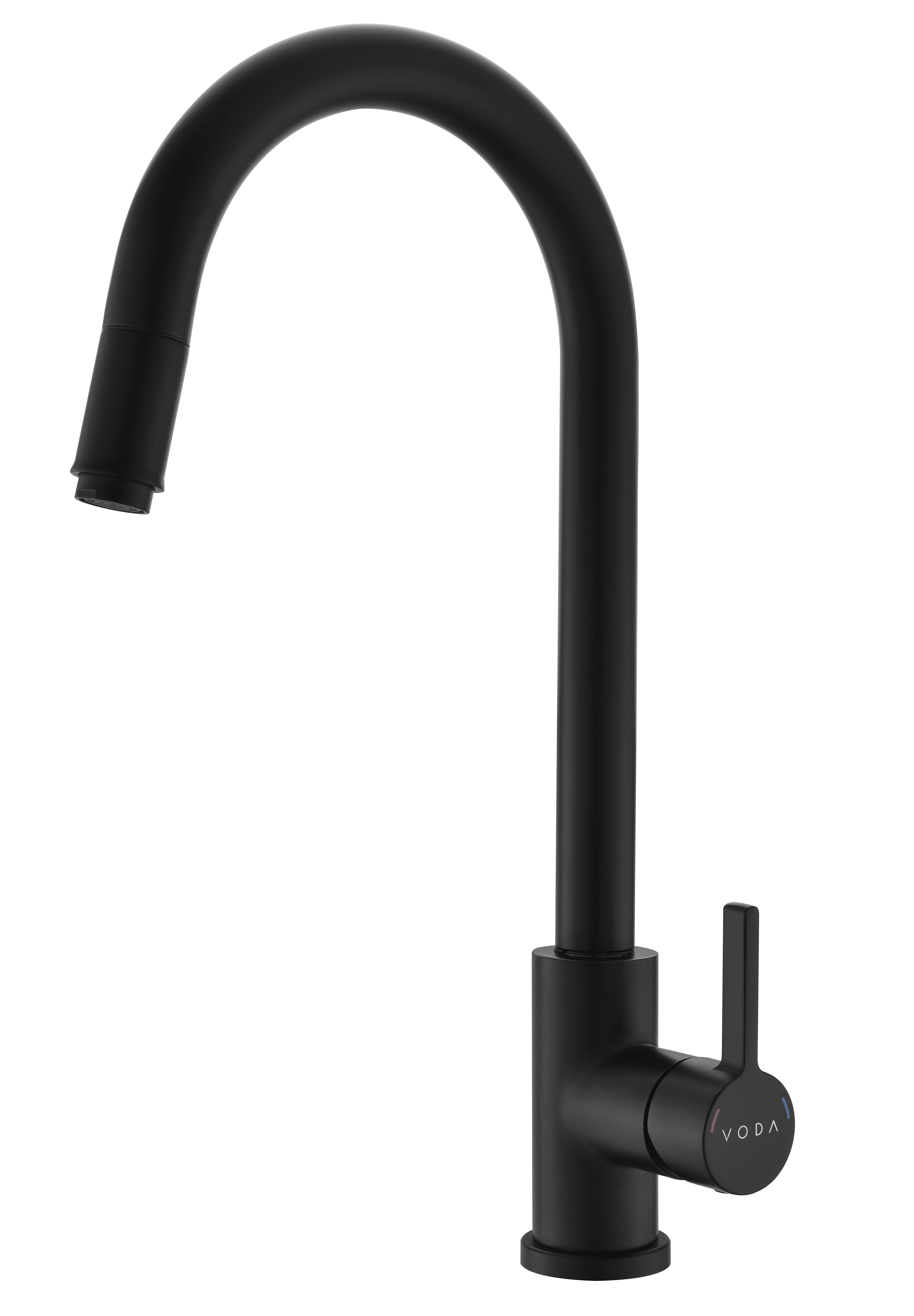 Изображение товара Смеситель для кухни Voda Vessel Black выдвижной излив 41.7 см цвет черный