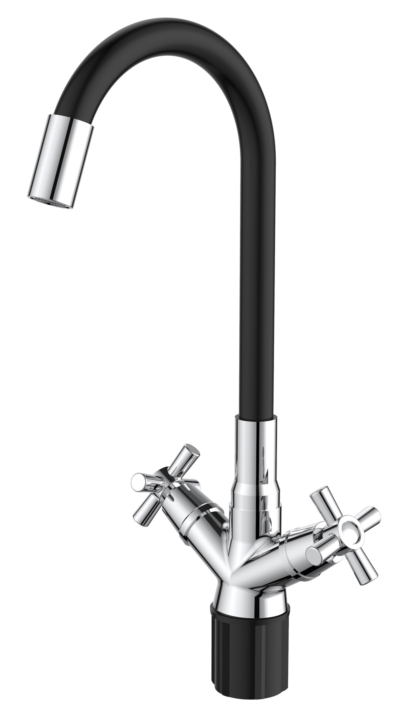 Изображение товара Кухонный смеситель Voda Dive с гибким изливом 24.4 см черный