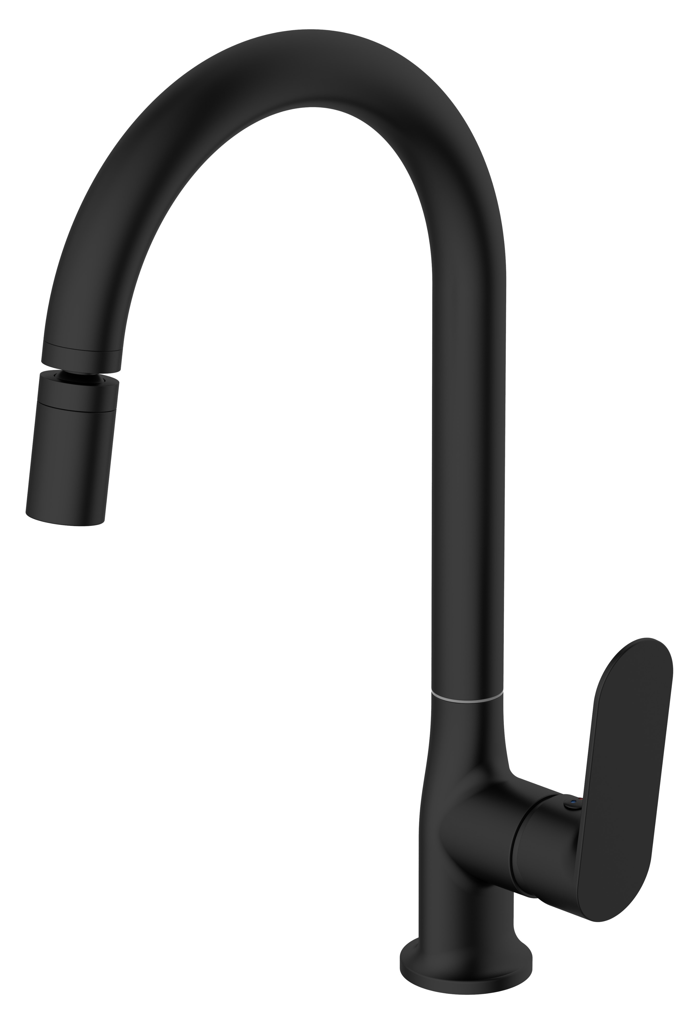 Изображение товара Смеситель для кухни Voda Shore Black поворотный излив 19.9 см цвет черный