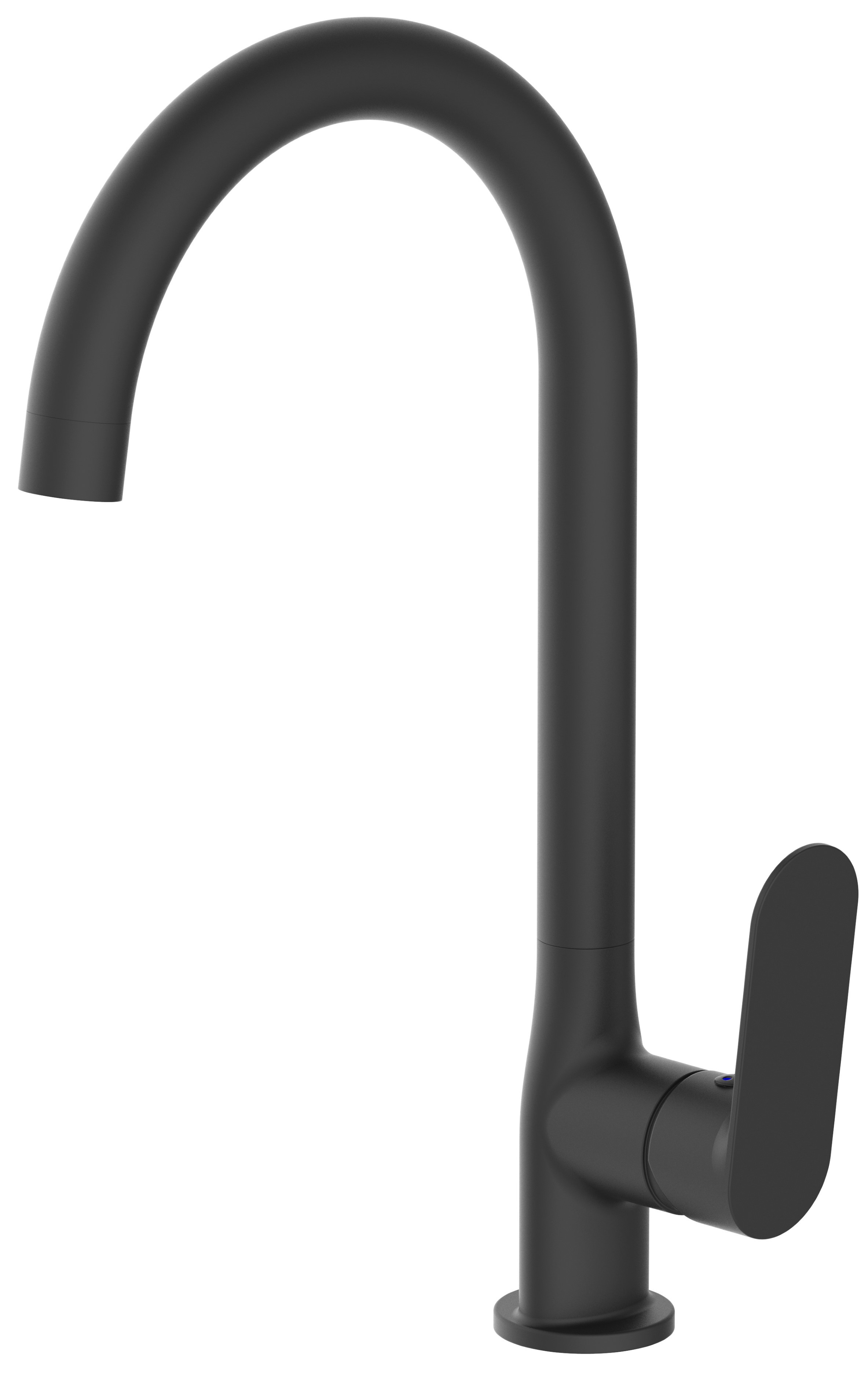 Изображение товара Смеситель для кухни Voda Shore Black поворотный излив 25.8 см цвет черный