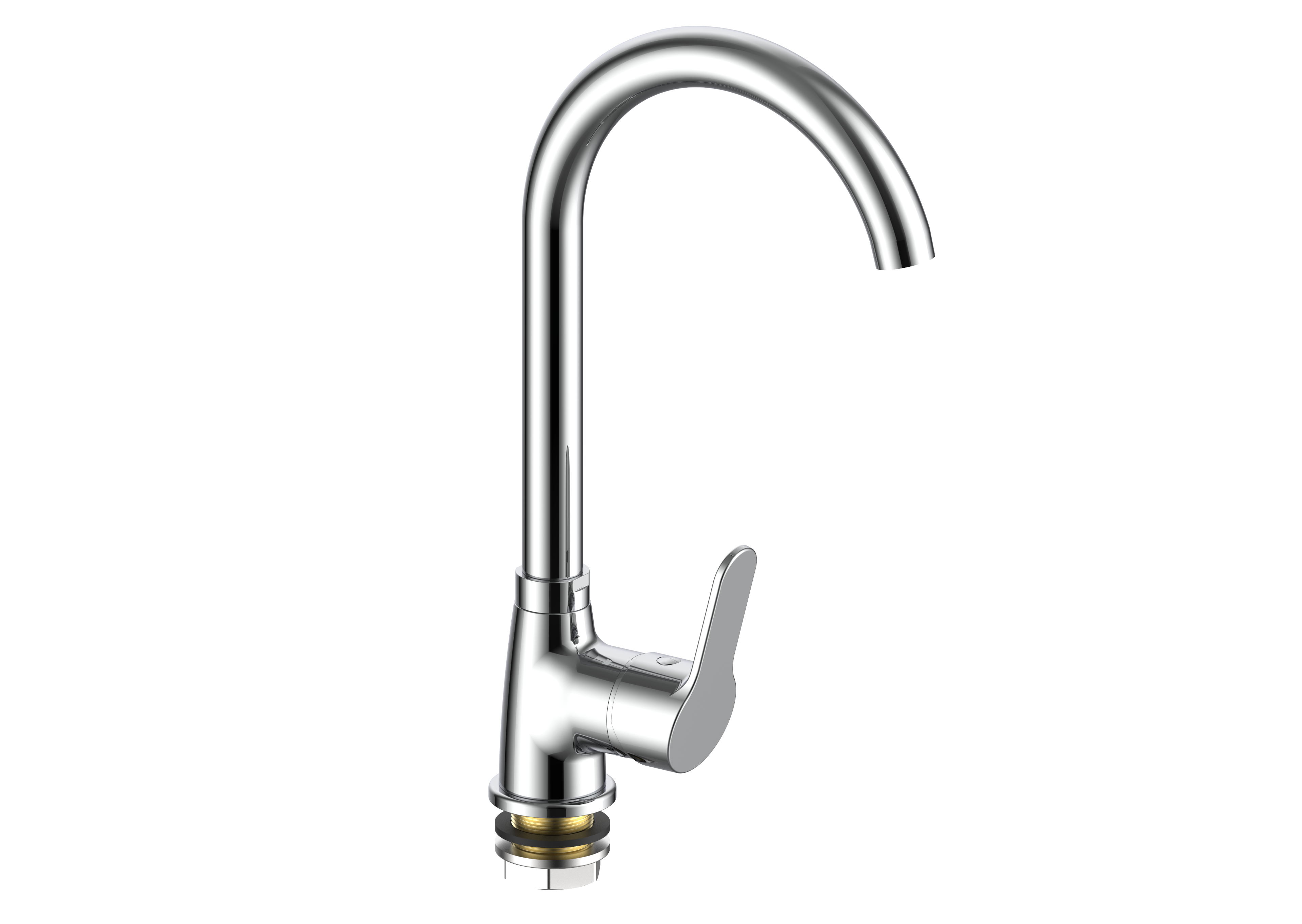 Изображение товара Смеситель для кухни Voda Tide поворотный излив 25.6 см цвет хром