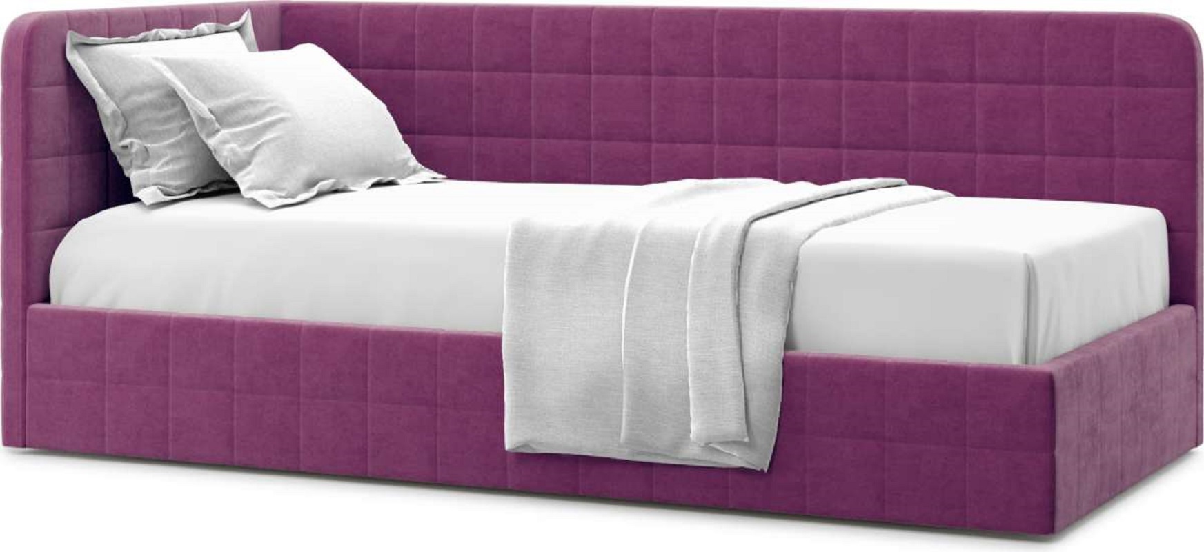 Изображение товара Кровать Вектор Tichina с подъемным механизмом и ящиком 106x86x214 см МДФ цвет фиолетовый