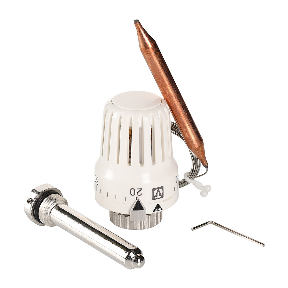 Изображение товара Термоголовка жидкостная VALTEC VT. 3011. 0 с выносным датчиком 1/2" для систем отопления