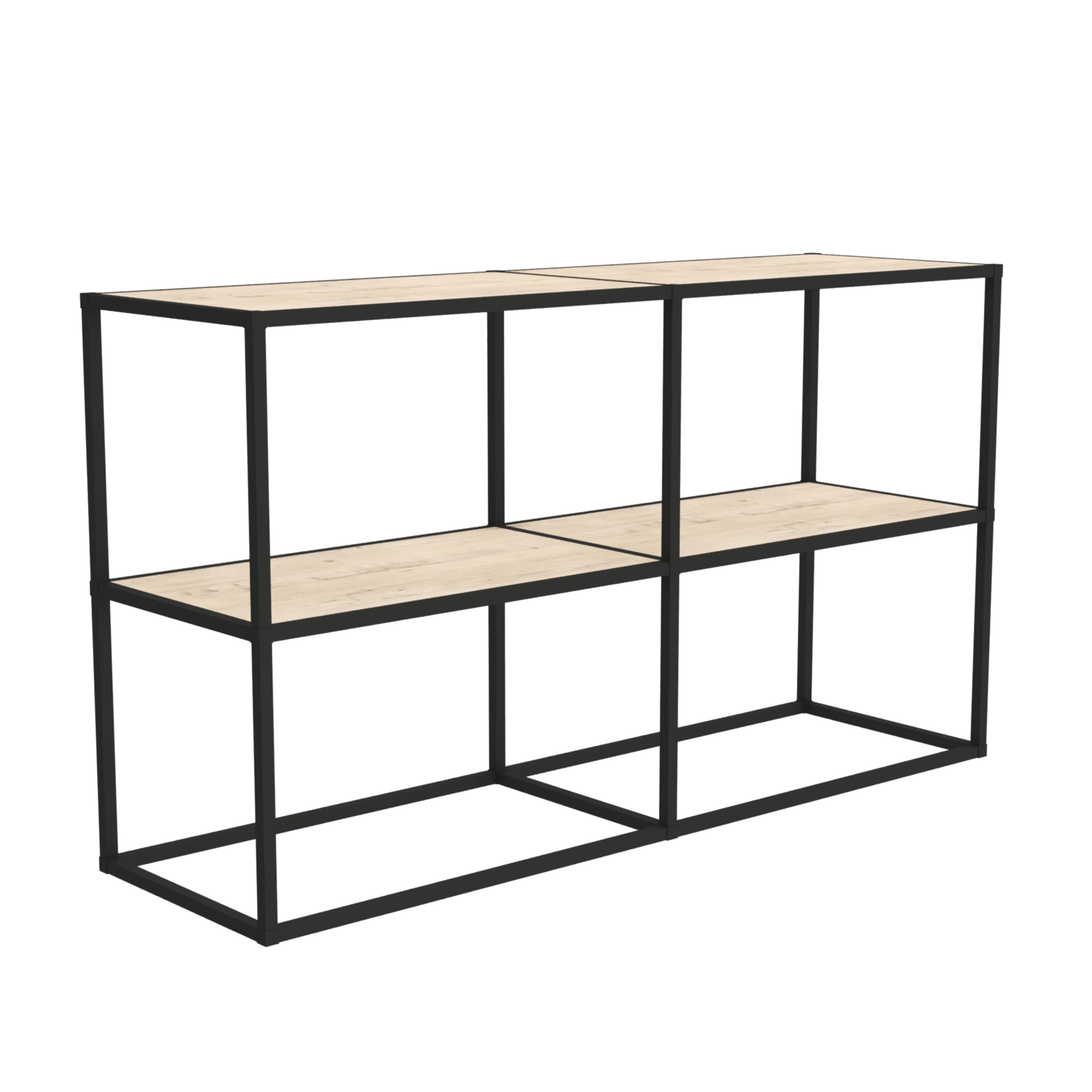 Изображение товара Стеллаж с полками Лофт-комплект черный 138.2x78.2 см